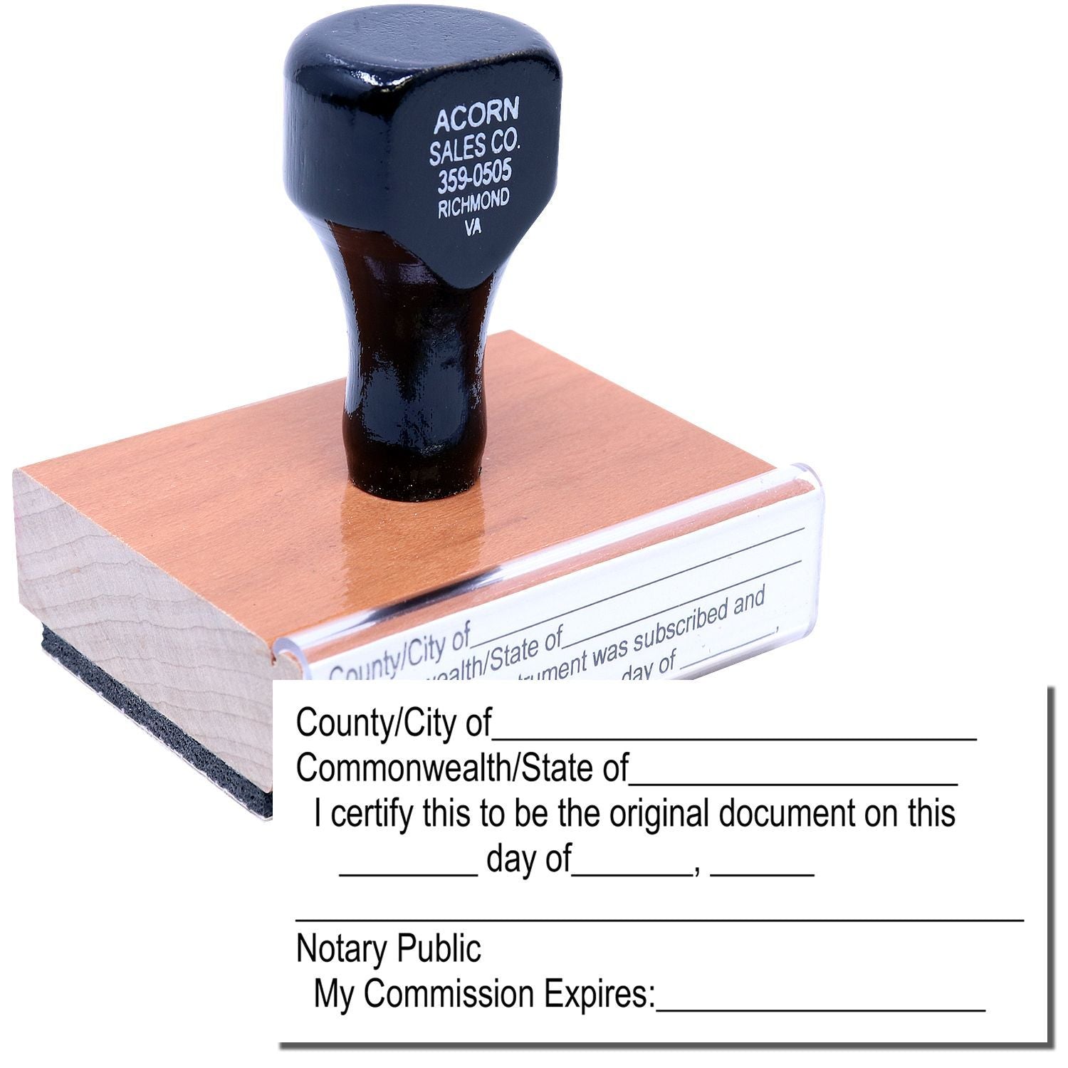 Notary public stamp and seal on official document form with signature certification fields.