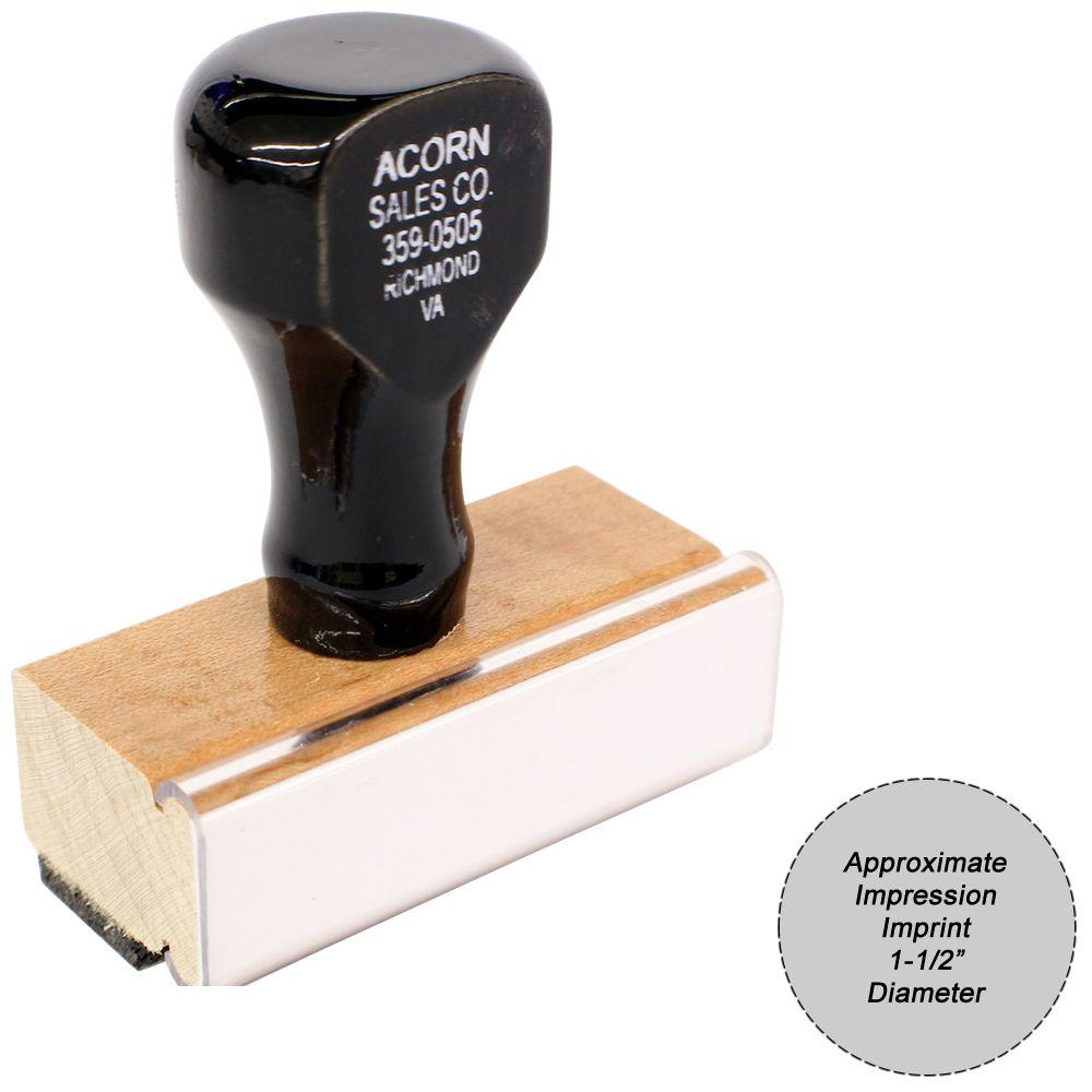 Regular Rubber Stamp Size 1-1/2 Diameter Main Image