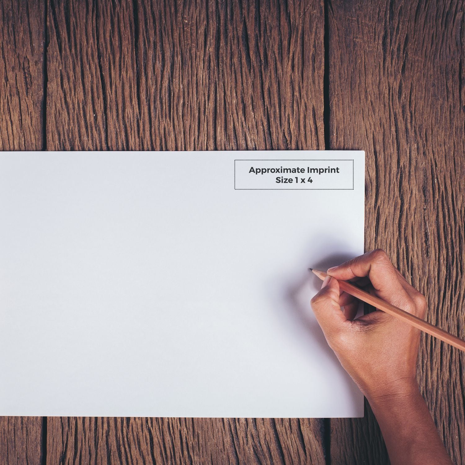 regular rubber stamp size 1 x 4 stamped example