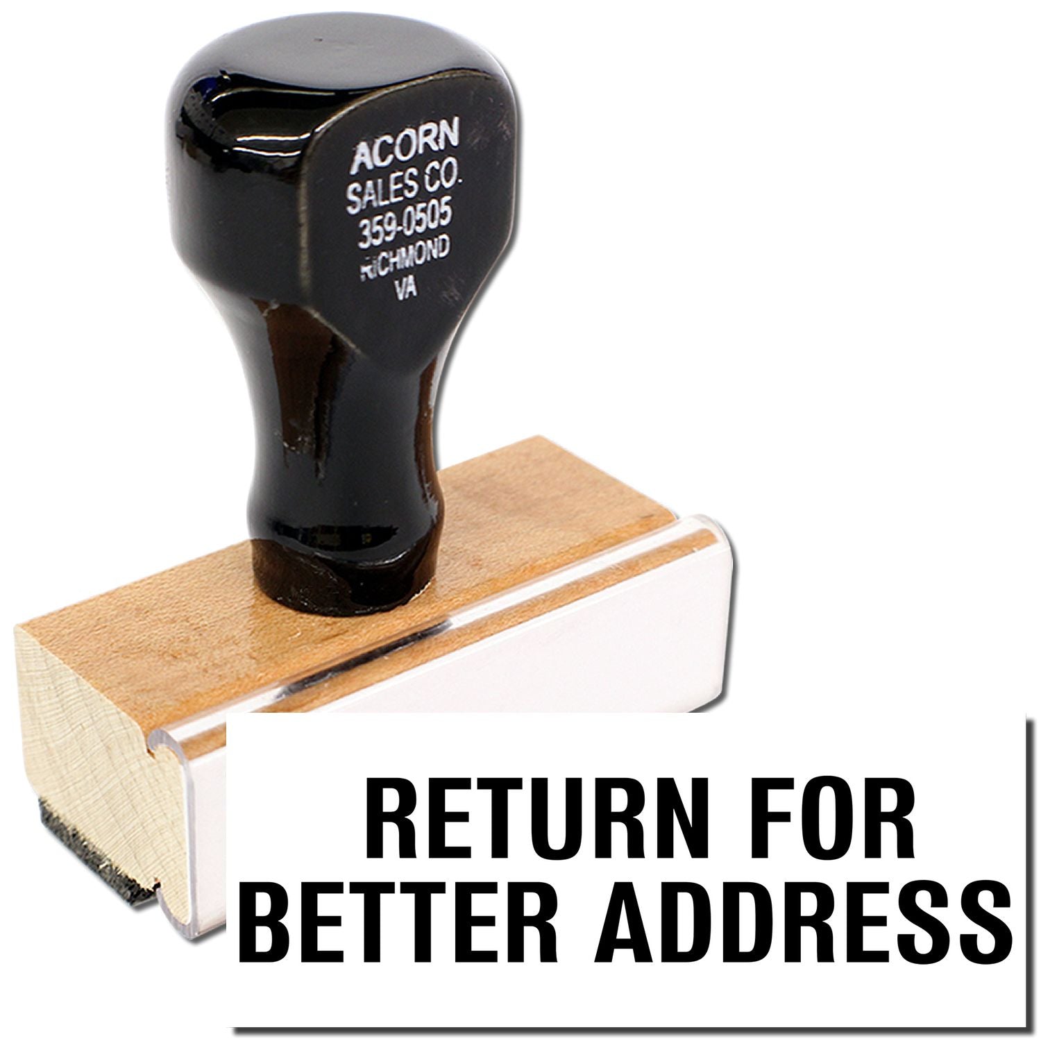 Return for Better Address rubber stamp for mail address correction and return mail handling