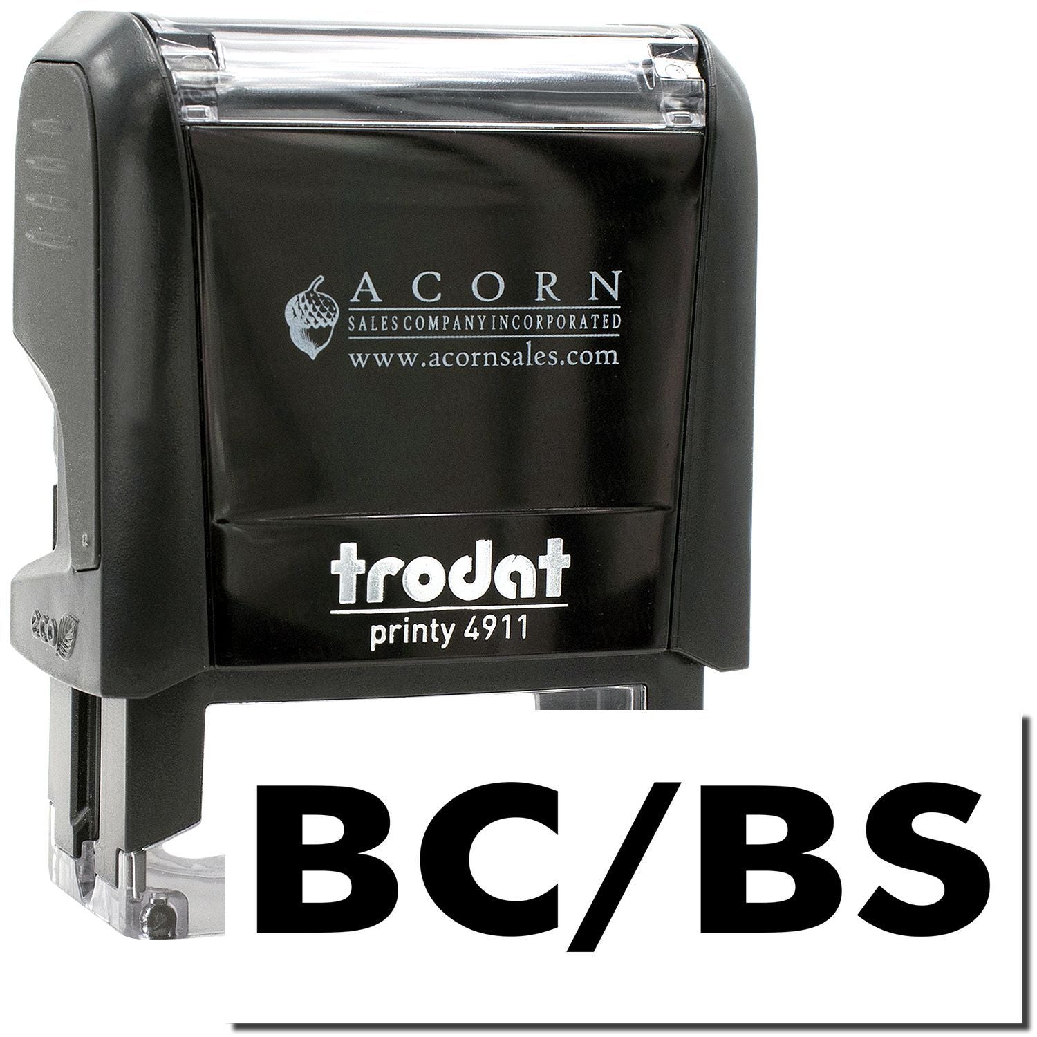BC/BS Trodat Printy 4911 self-inking stamp for Acorn Sales Company Incorporated logo imprint