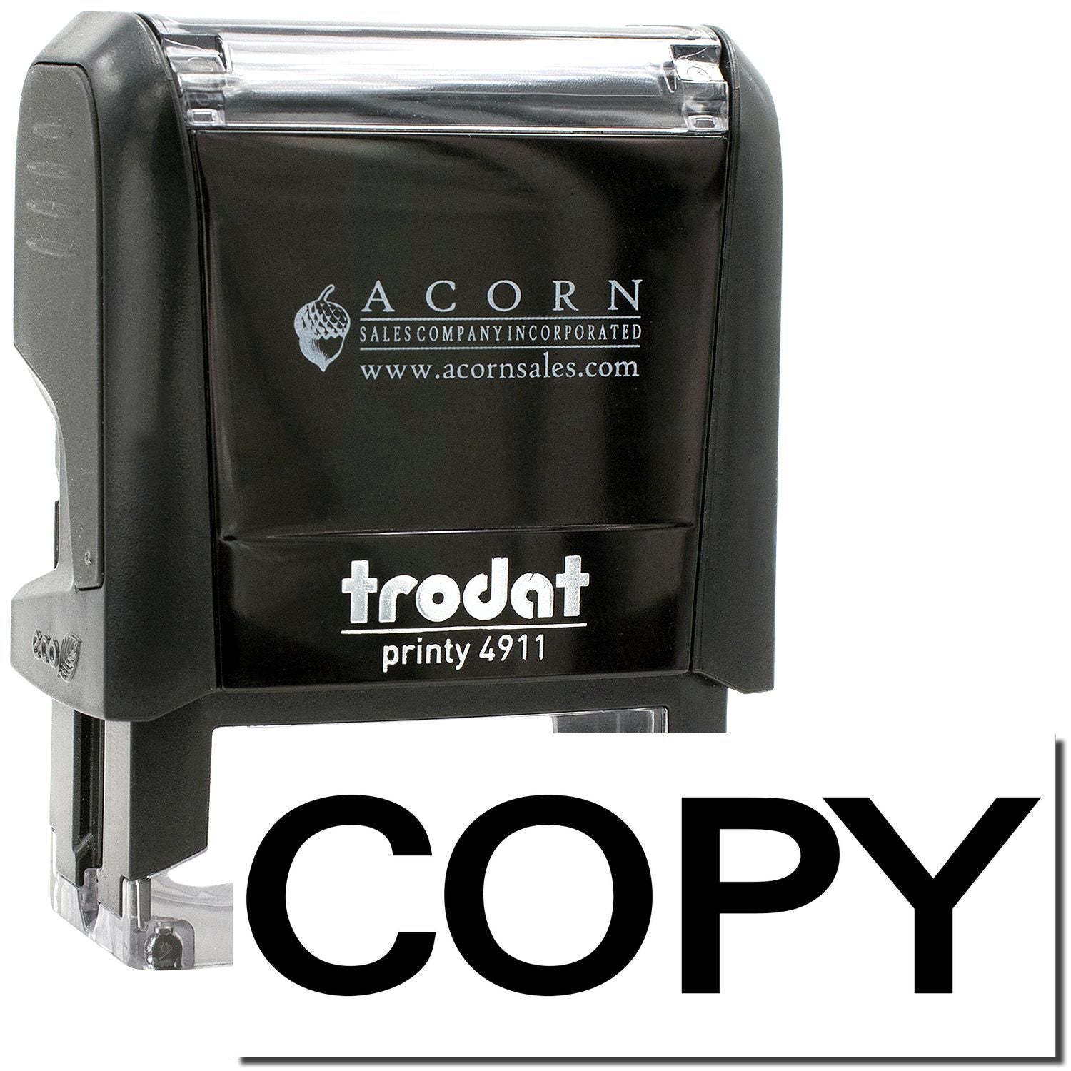 Black Trodat Printy 4911 COPY self-inking stamp by Acorn Sales Company