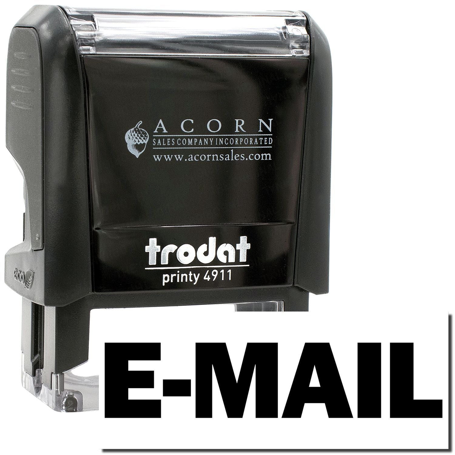 Trodat Printy 4911 E-MAIL self-inking stamp, black Acorn Sales company rubber stamp