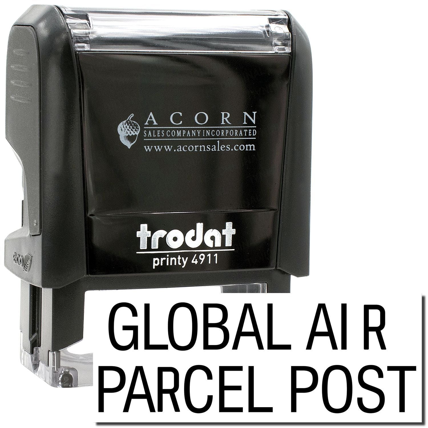Trodat Printy 4911 Global Air Parcel Post stamp by Acorn Sales Company