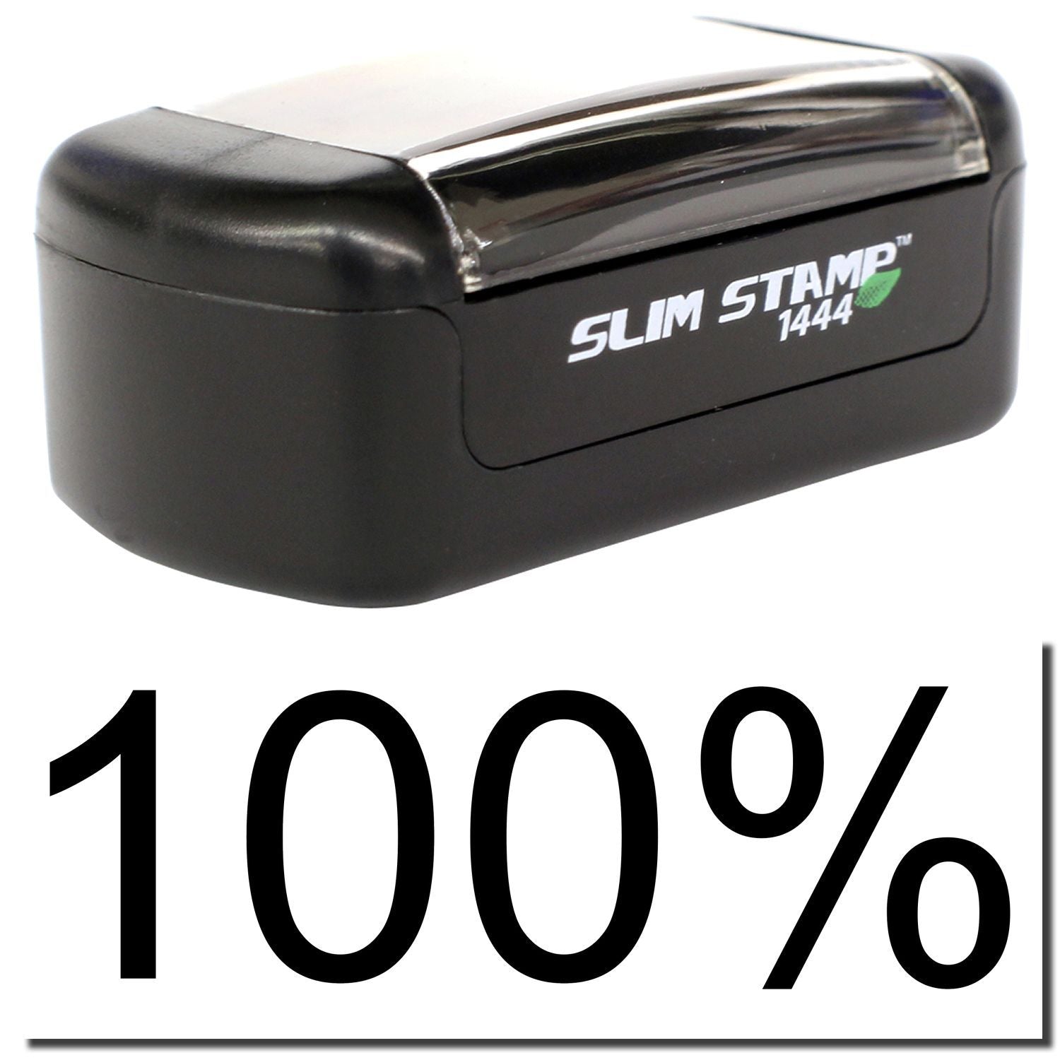 Slim Stamp 1444 self-inking pocket stamp shown at 100% scale.