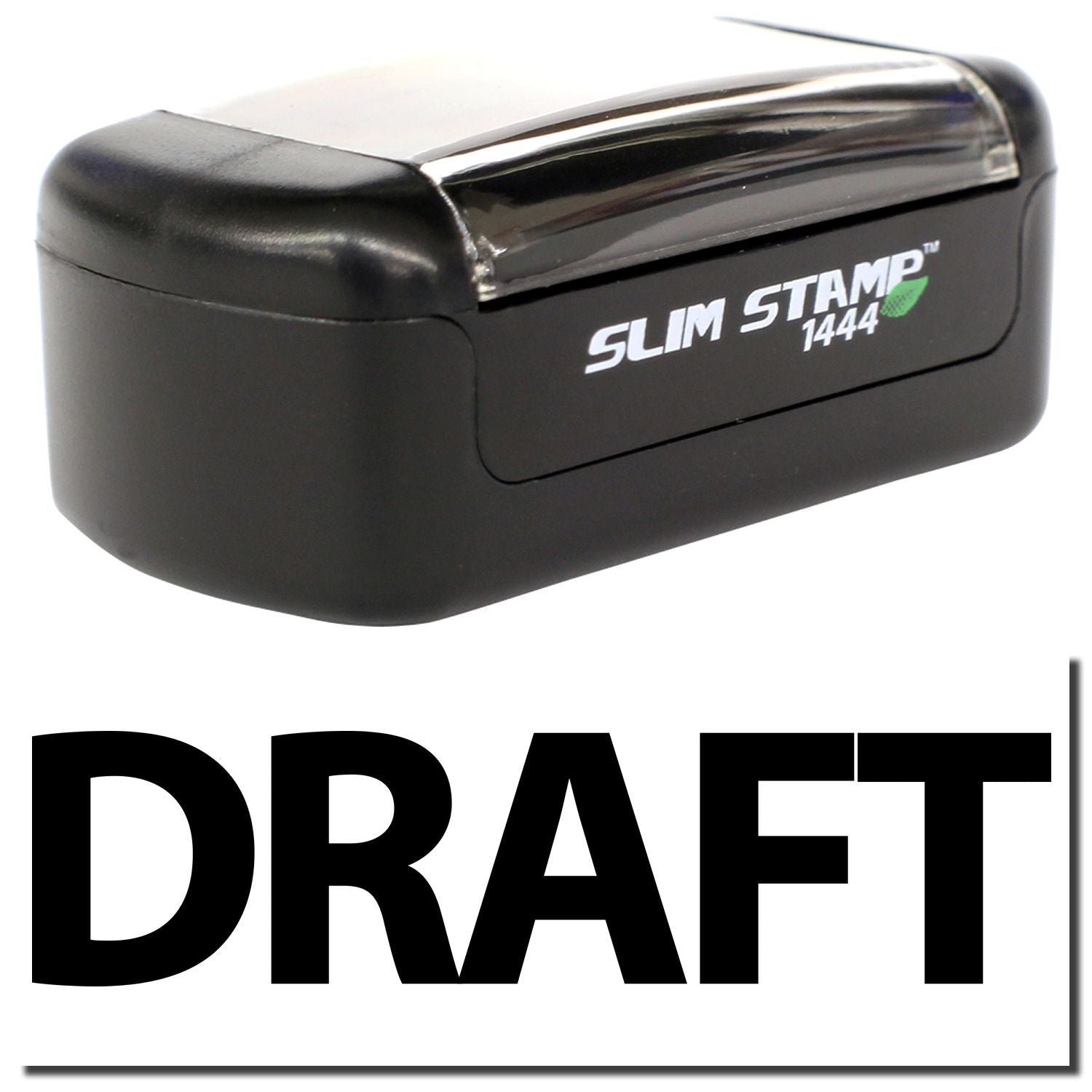 Black Slim Stamp 1444 draft stamp for marking documents as draft
