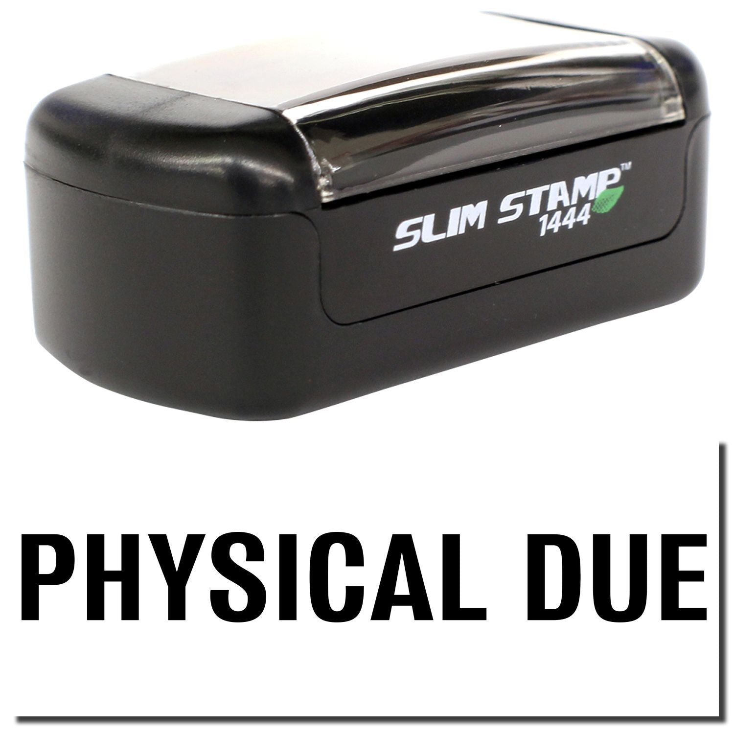 Slim Stamp 1444 physical due self-inking date stamp for office and business use