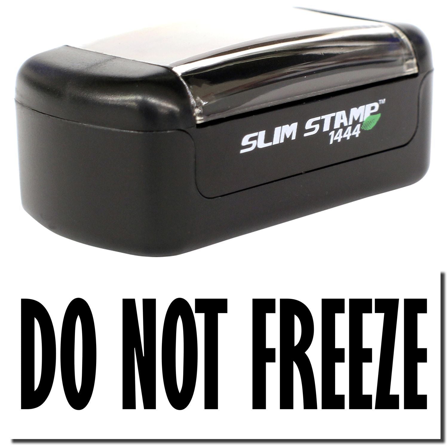 Slim Stamp 1444 Do Not Freeze self-inking stamp for packaging and shipping labels