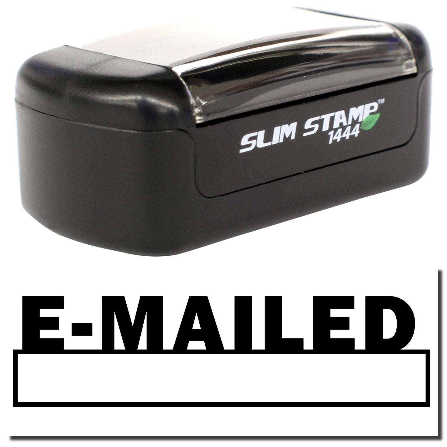 Black Slim Stamp 1444 self-inking e-mailed stamp with bold E-MAILED imprint