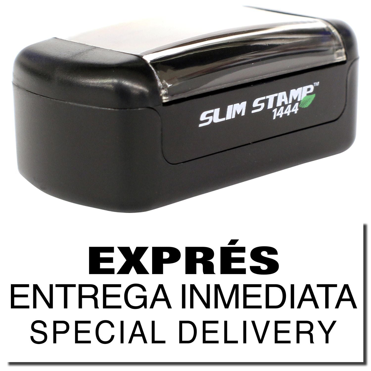 Sello automtico Slim Stamp 1444 con texto Entrega Inmediata y Special Delivery en espaol e ingls.