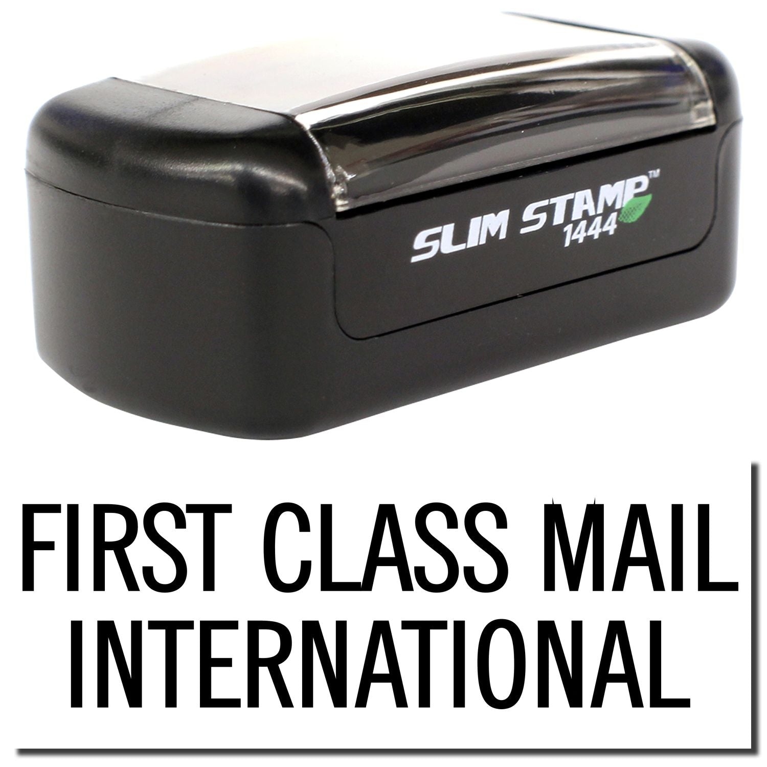 Slim Stamp 1444 first class mail international postage stamp dispenser, black compact office mailing tool.