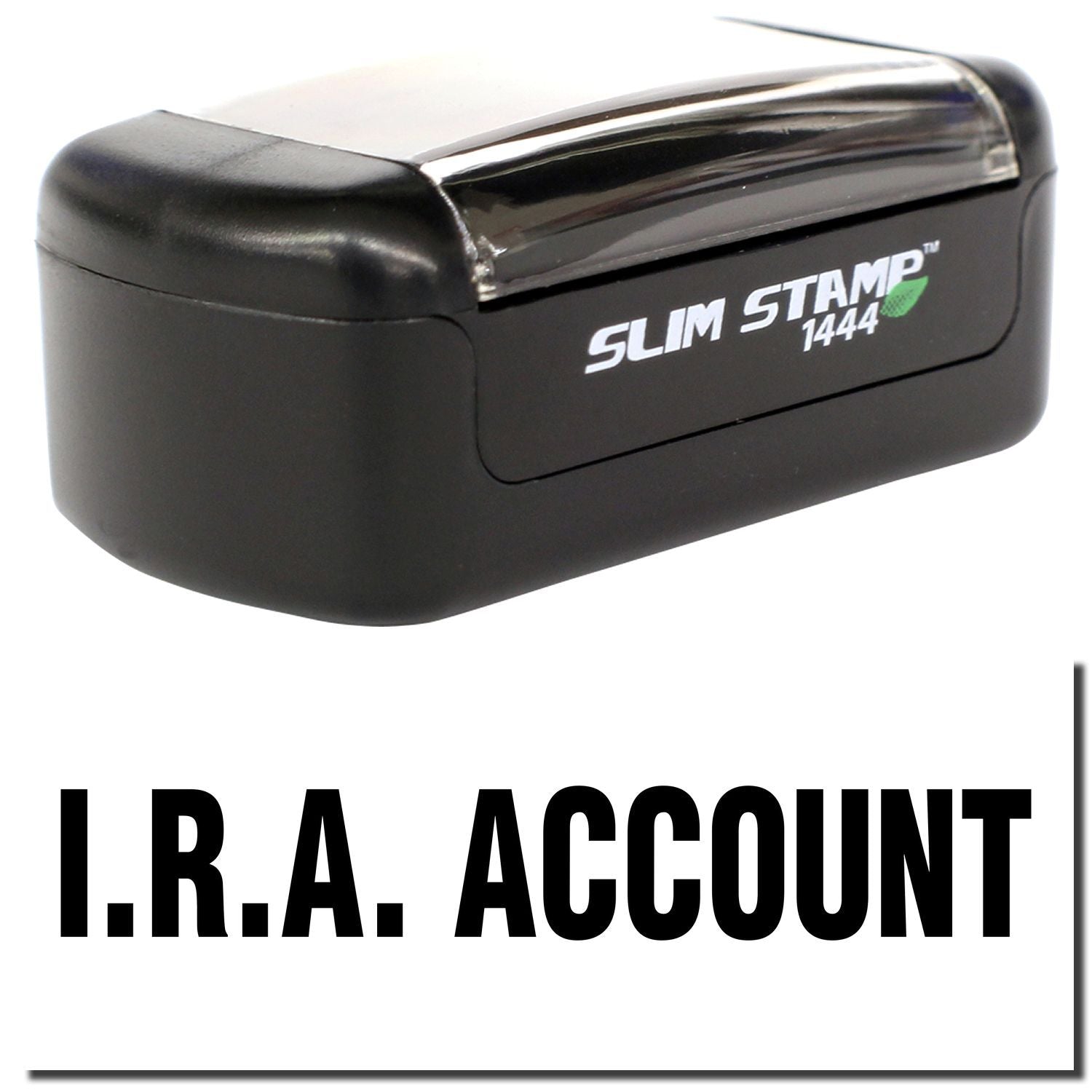 Slim Stamp 1444 self-inking IRA account rubber stamp, black office marking tool