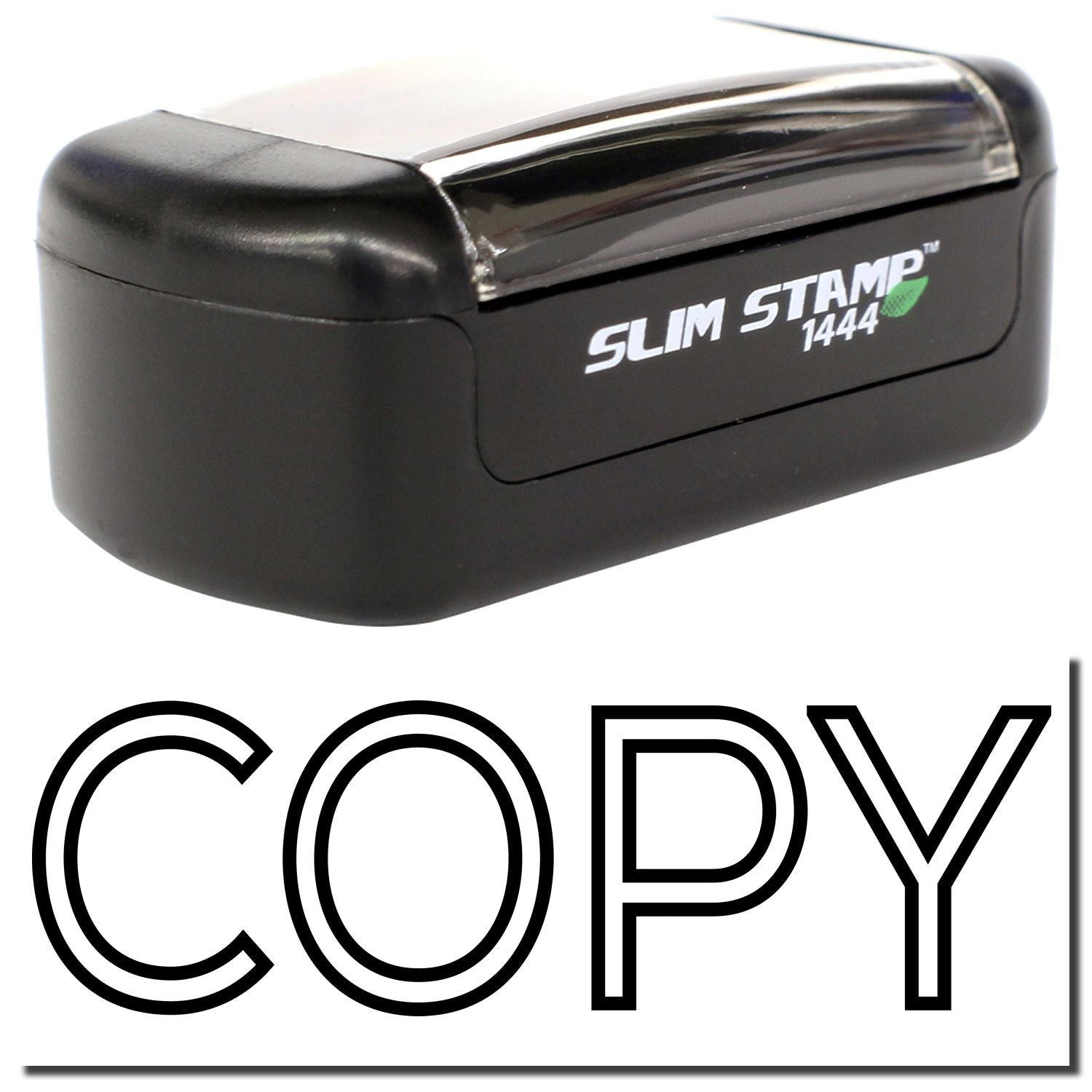 Black Slim Stamp 1444 self-inking COPY stamp for office document marking