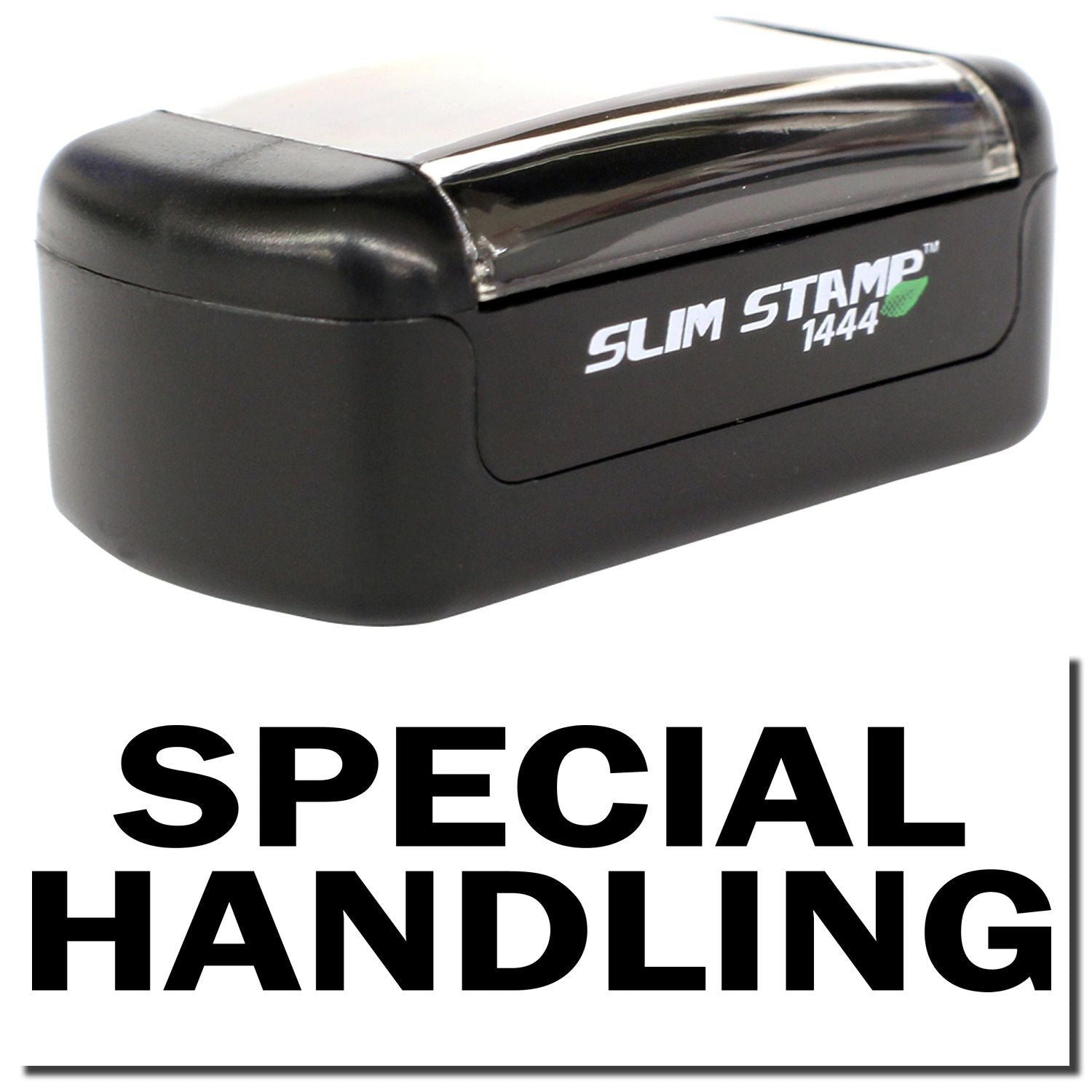 Black Slim Stamp 1444 special handling stamp for labeling packages and documents