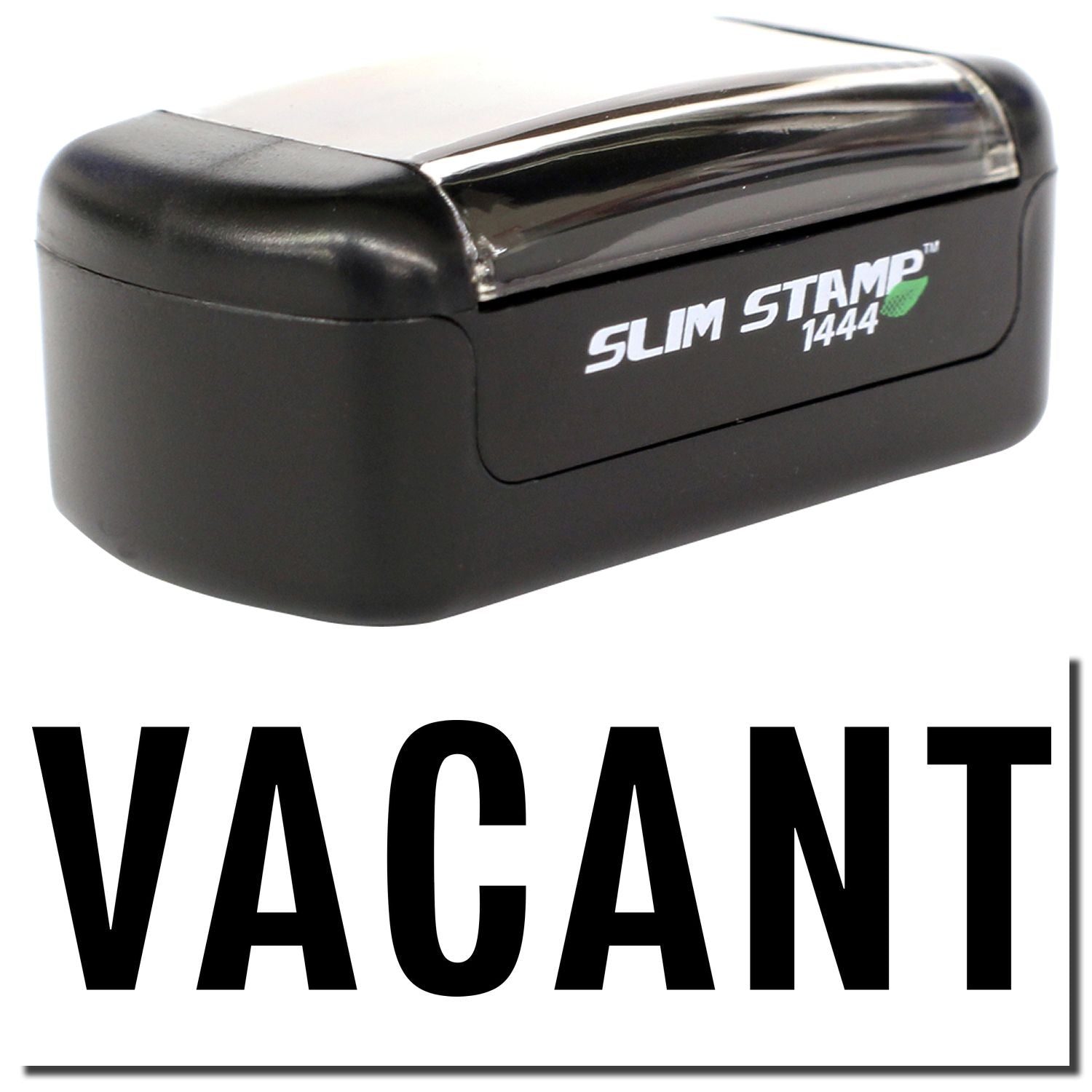 Slim Stamp 1444 self-inking VACANT office stamp for marking documents and forms