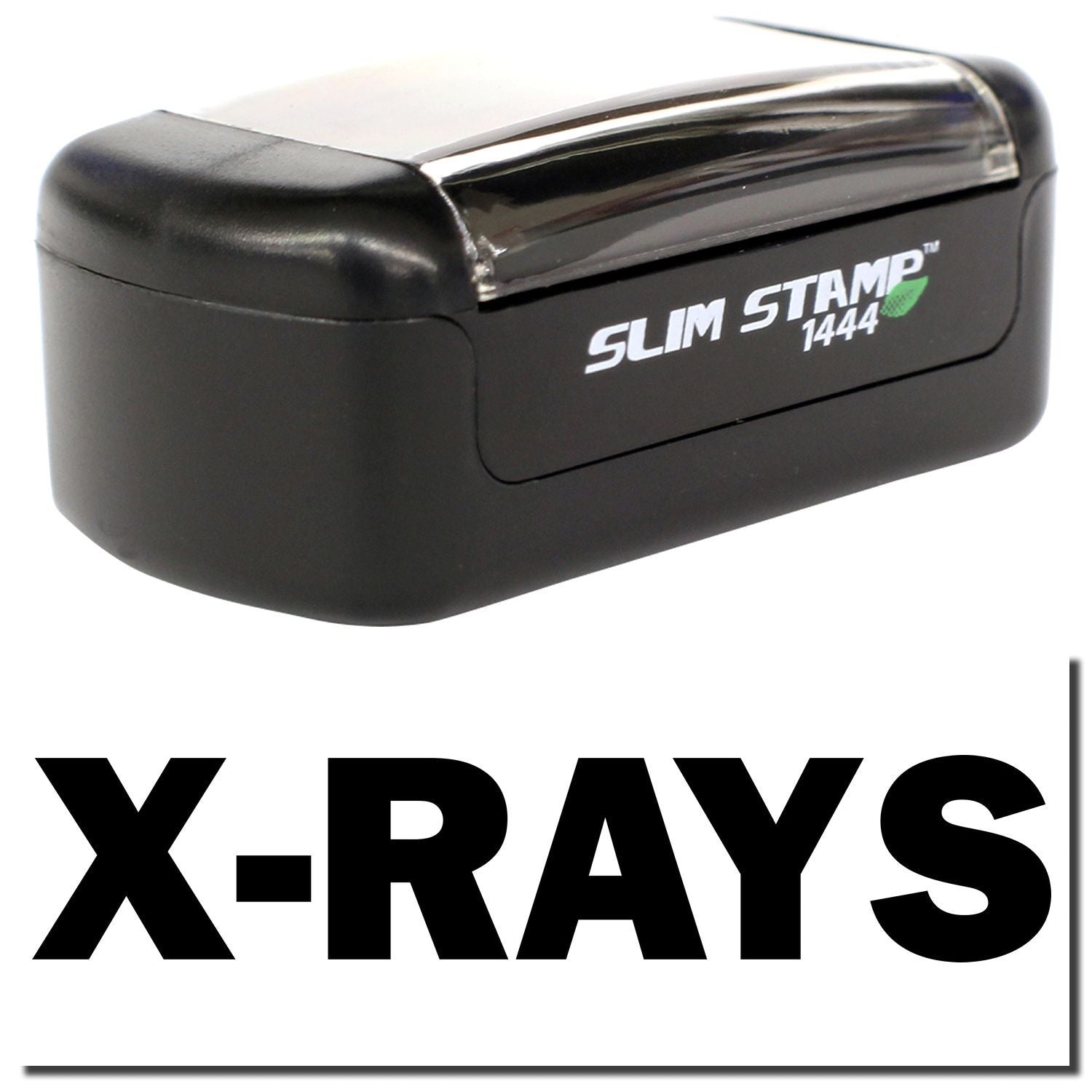 Black Slim Stamp 1444 X-RAYS self-inking inspection stamp for security screening and baggage checks