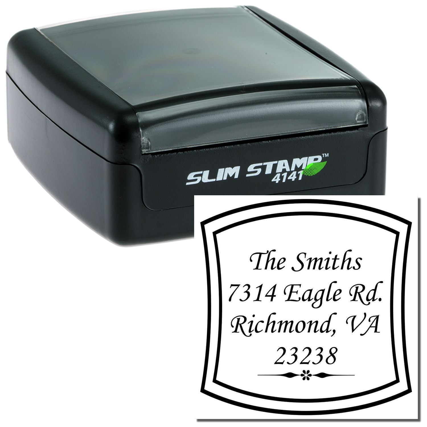 Slim Stamp self-inking custom address rubber stamp with The Smiths return address imprint