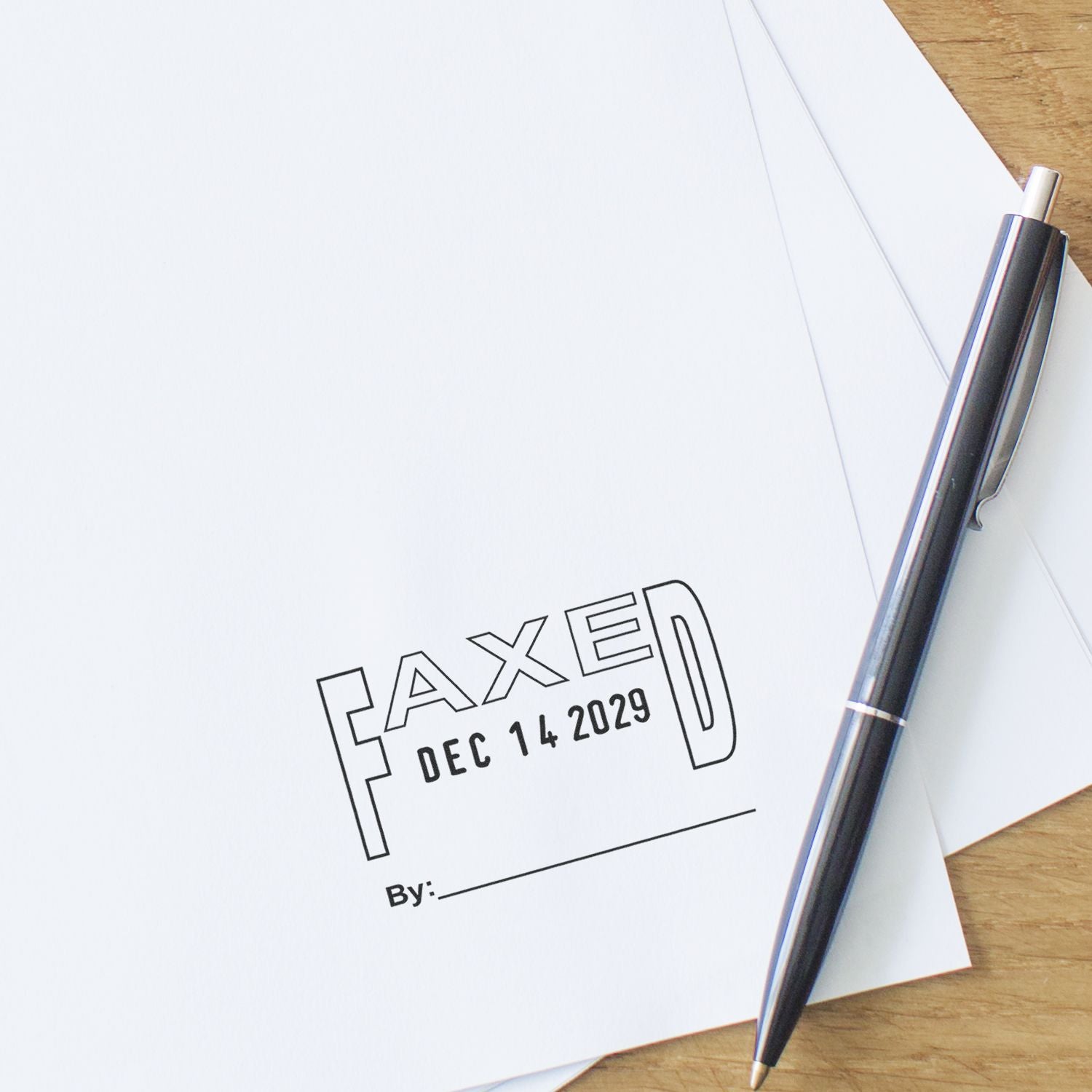 Stock Faxed Date Stamp SD300 F In Use 2