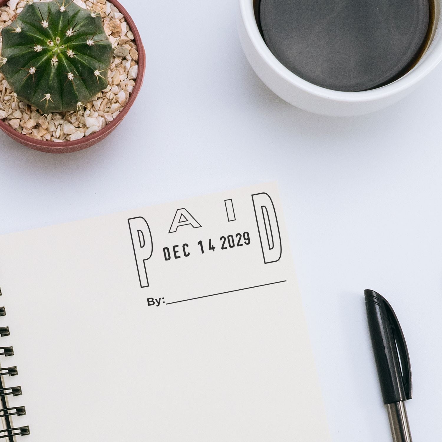 Stock Paid Date Stamp SD300 P In Use 4