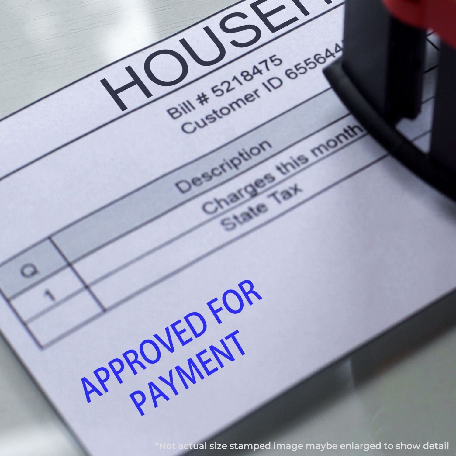 Approved for payment credit card details with customer ID, showing secure bill pay confirmation