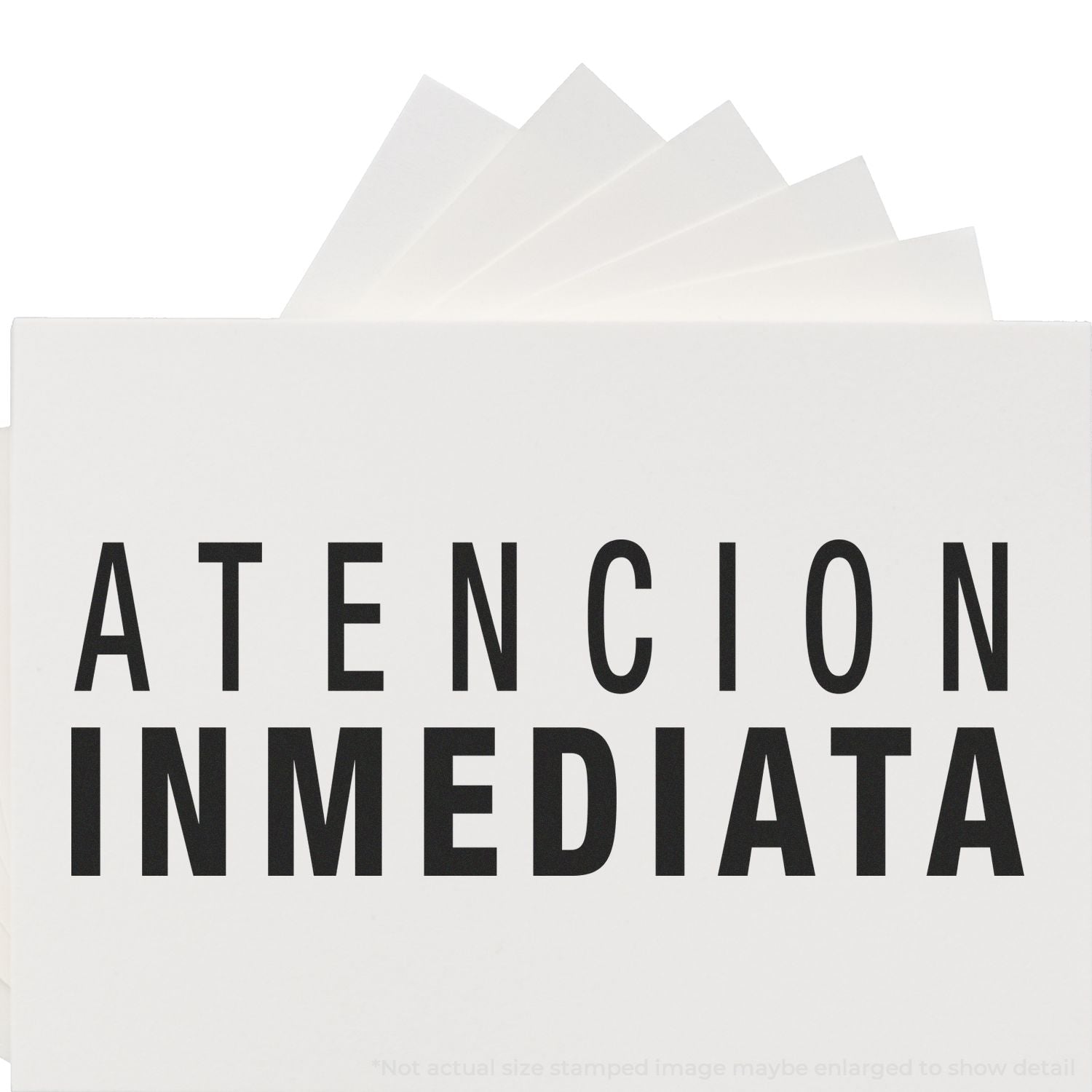 Spanish warning text ATENCION INMEDIATA on a shipping box, indicating immediate attention is required