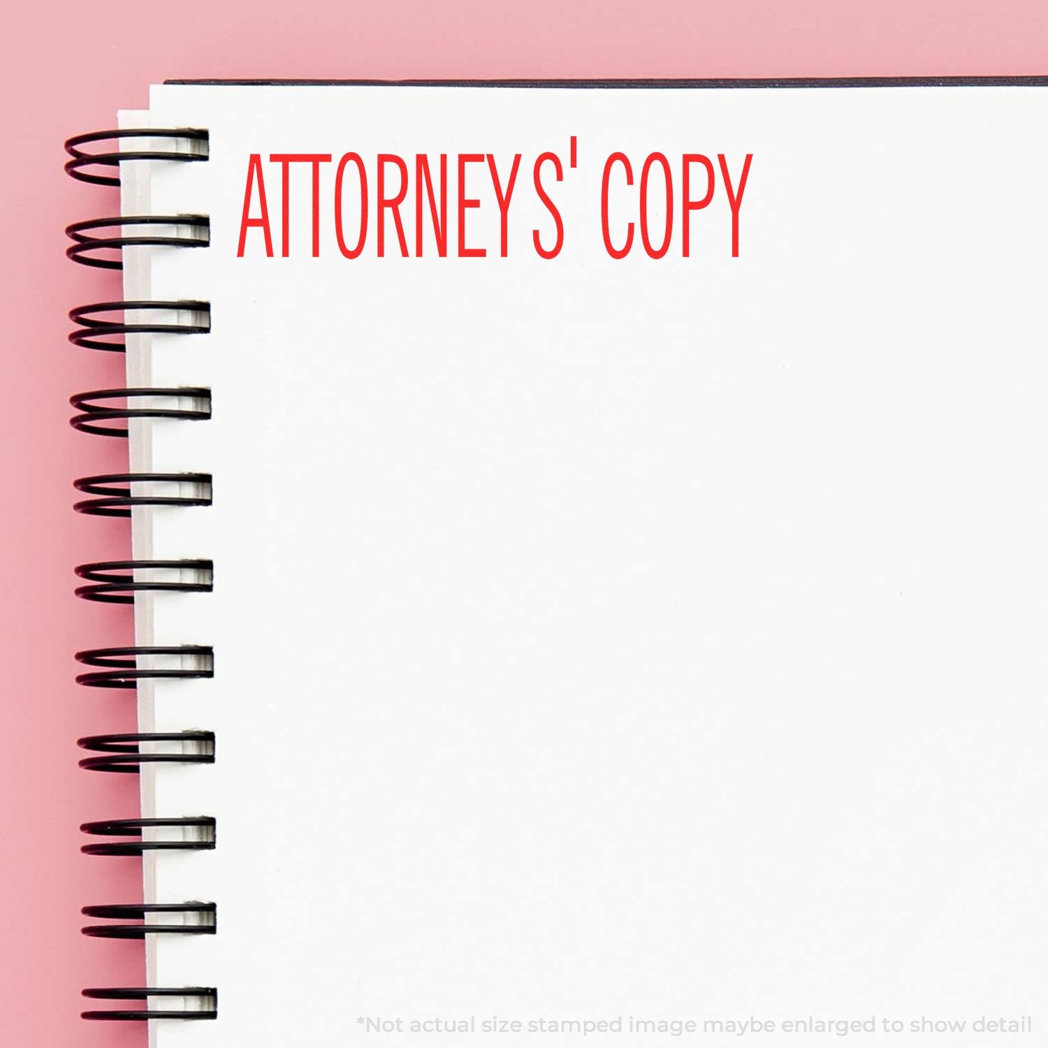 Notebook page reading Attorneys Copy, highlighting an official legal copy for attorneys and law firm document records.