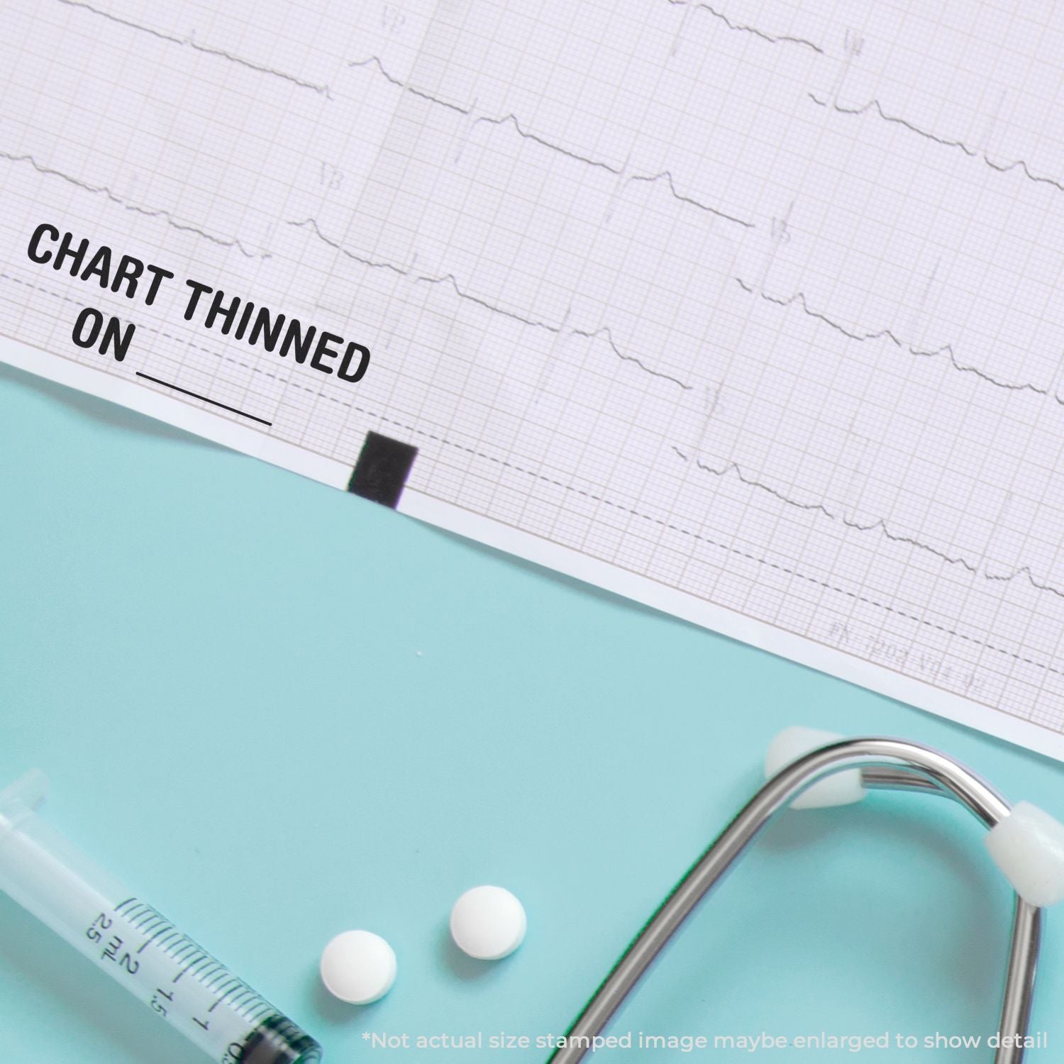 ECG heart monitor chart reading CHART THINNED ON on medical equipment, highlighting heart rate monitoring and cardiology care.