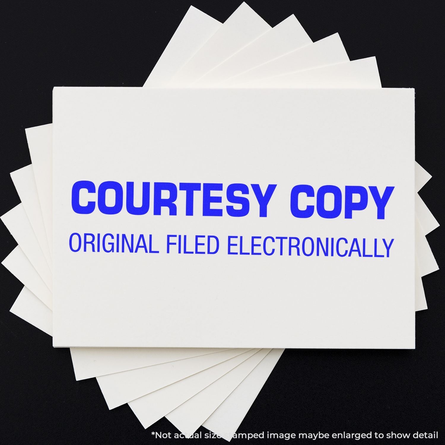 White document stack marked Courtesy CopyOriginal Filed Electronically, for court legal records and electronic filing paperwork.