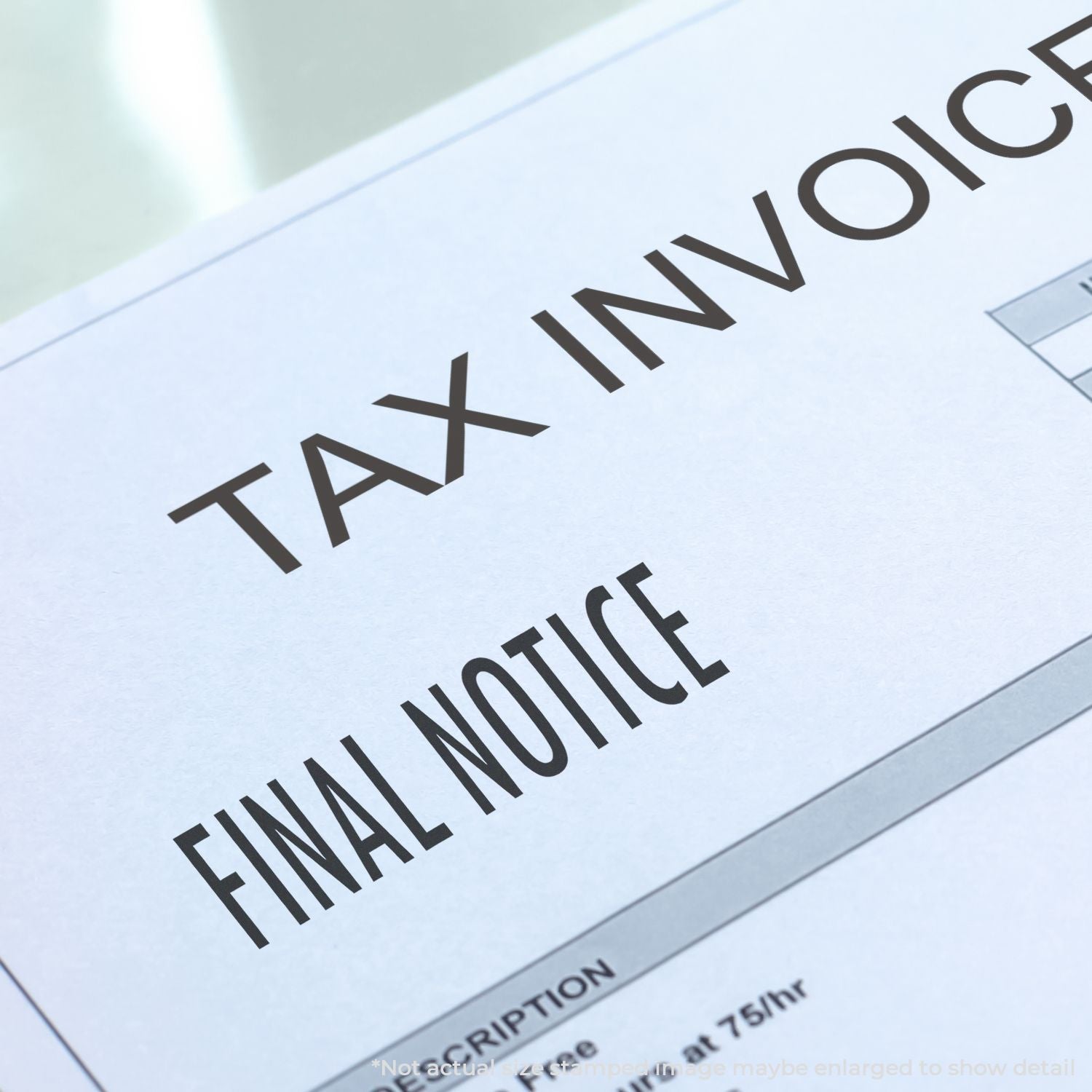 Close-up of a final invoice showing hourly rate and billing details, representing financial accounting and business invoicing documents