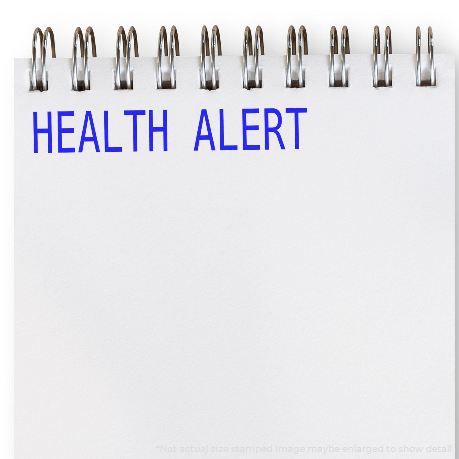 Health alert notice with blue HEALTH ALERT text and clips, highlighting urgent medical warning information.