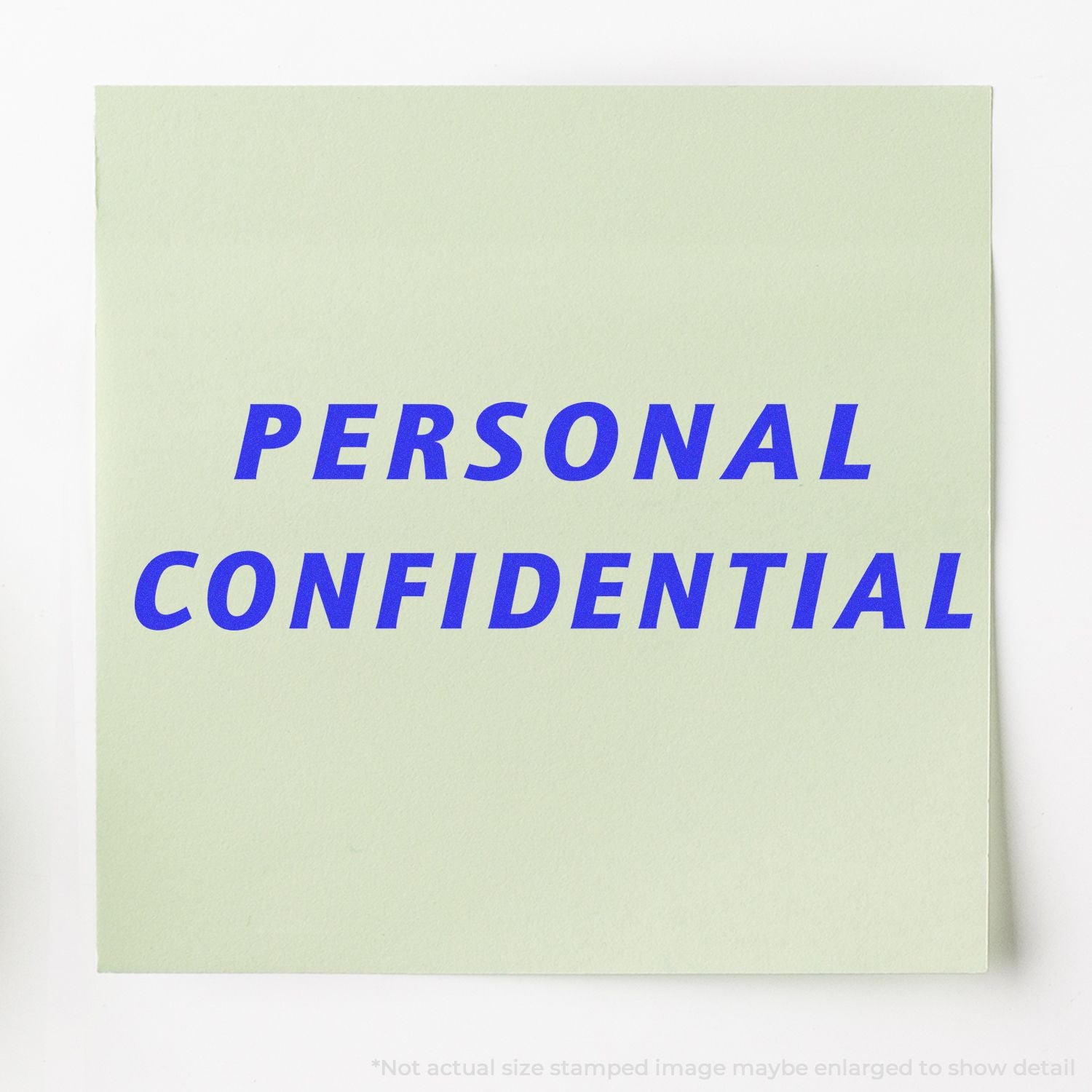 Personal confidential label on pale green document, highlighting privacy and secure handling.
