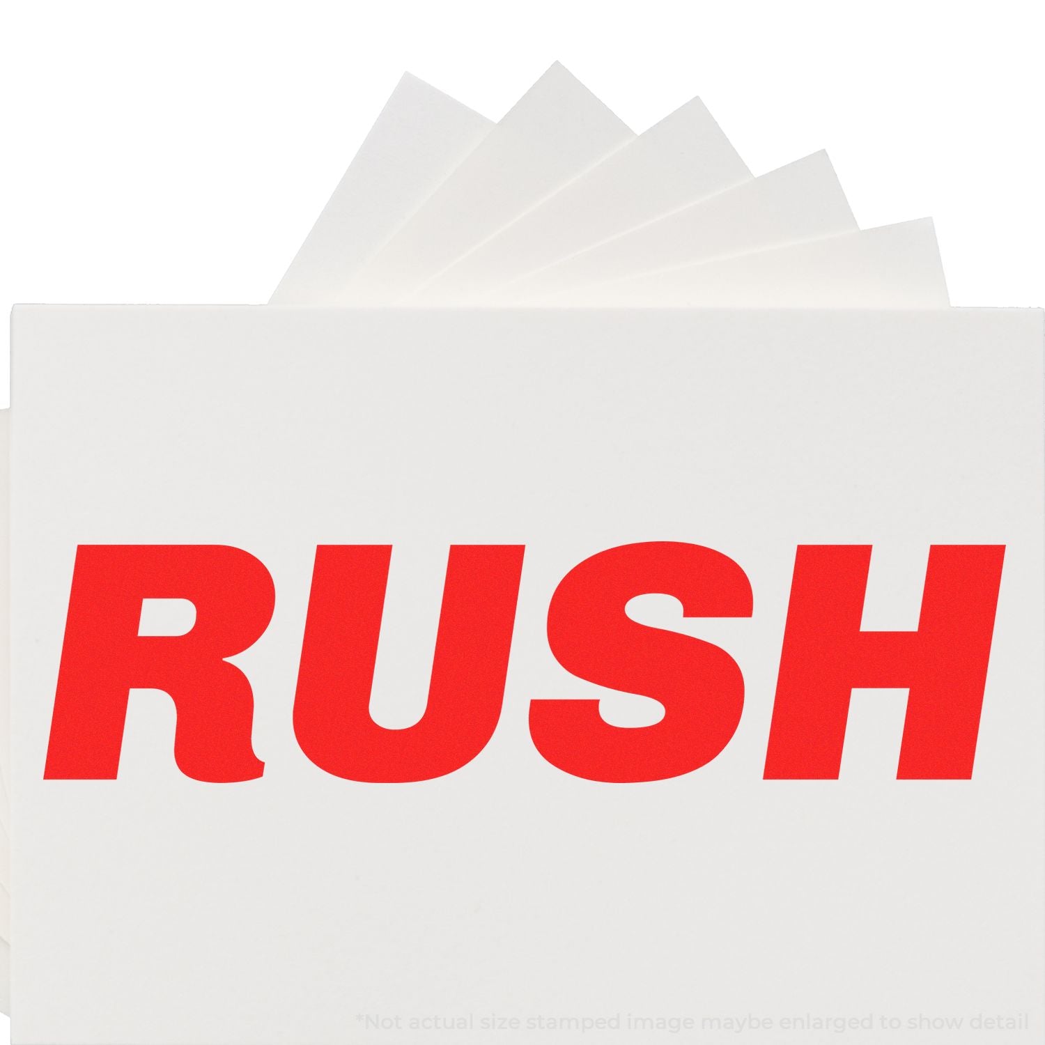 RUSH branded shopping bag with red logo and folded white tissue paper, showing retail packaging for Rush products
