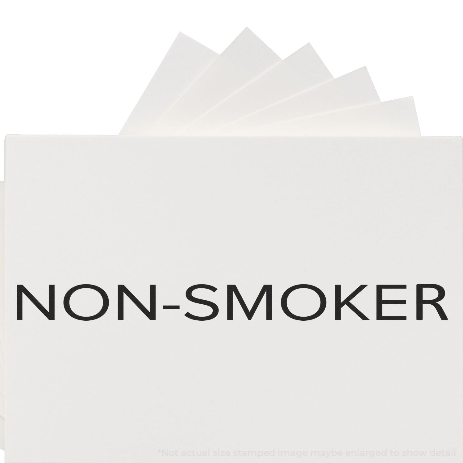 NON-SMOKER label on white card with tabbed inserts, indicating non-smoking preference for reservations or products.