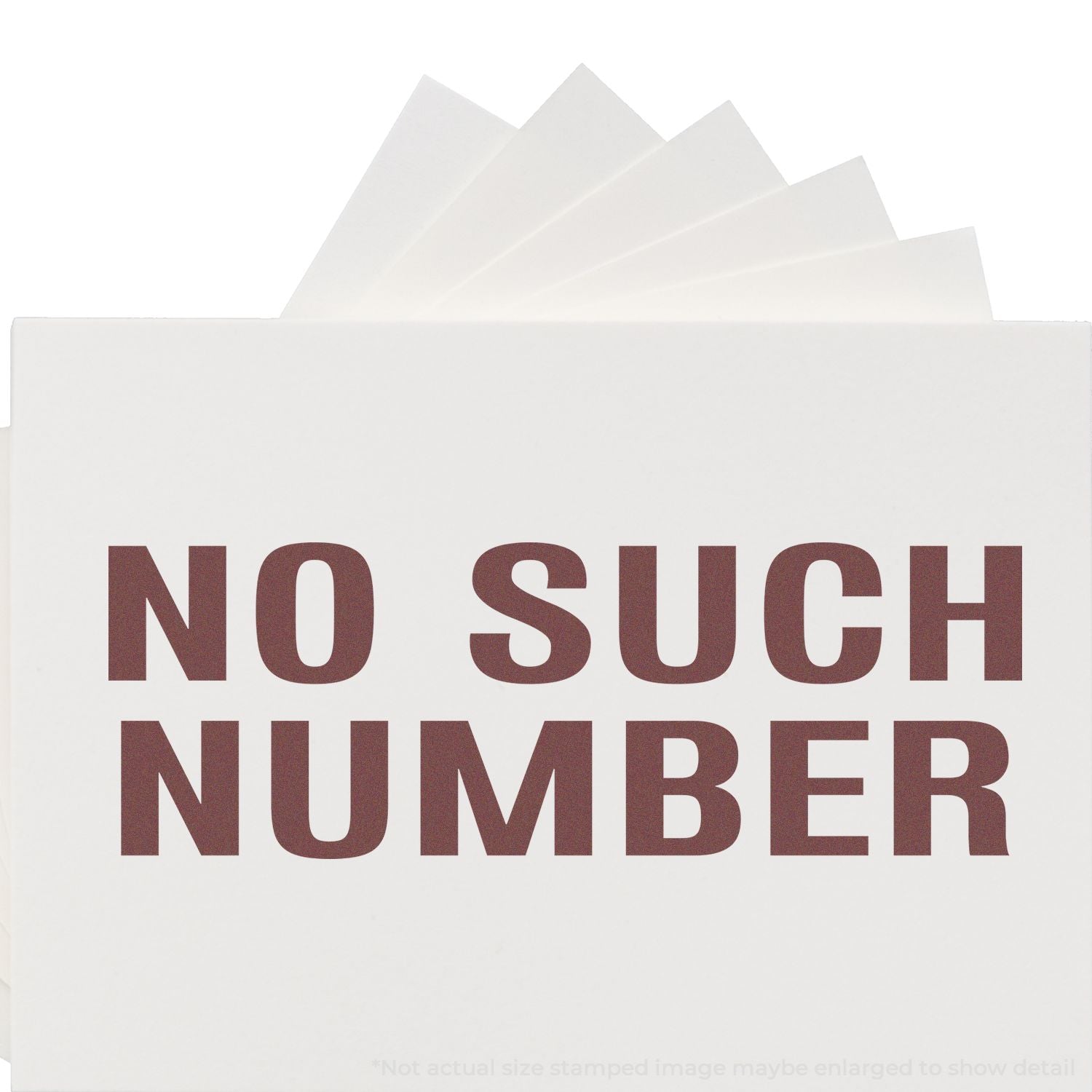 No Such Number typography on white paper with creased top, for quote poster or wall art design.