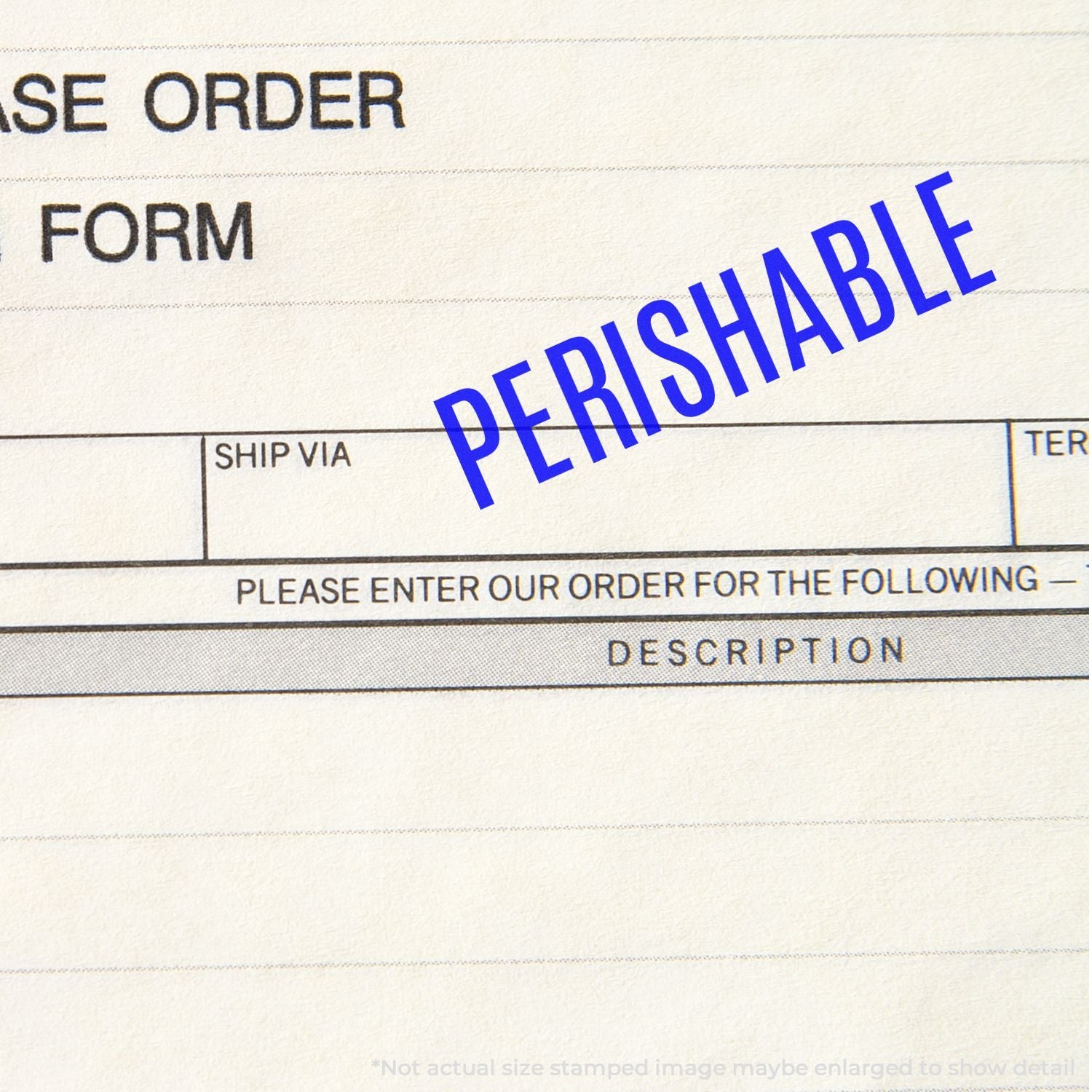 Perishable item order form showing ship via and please enter our ordershipping paperwork for perishables.