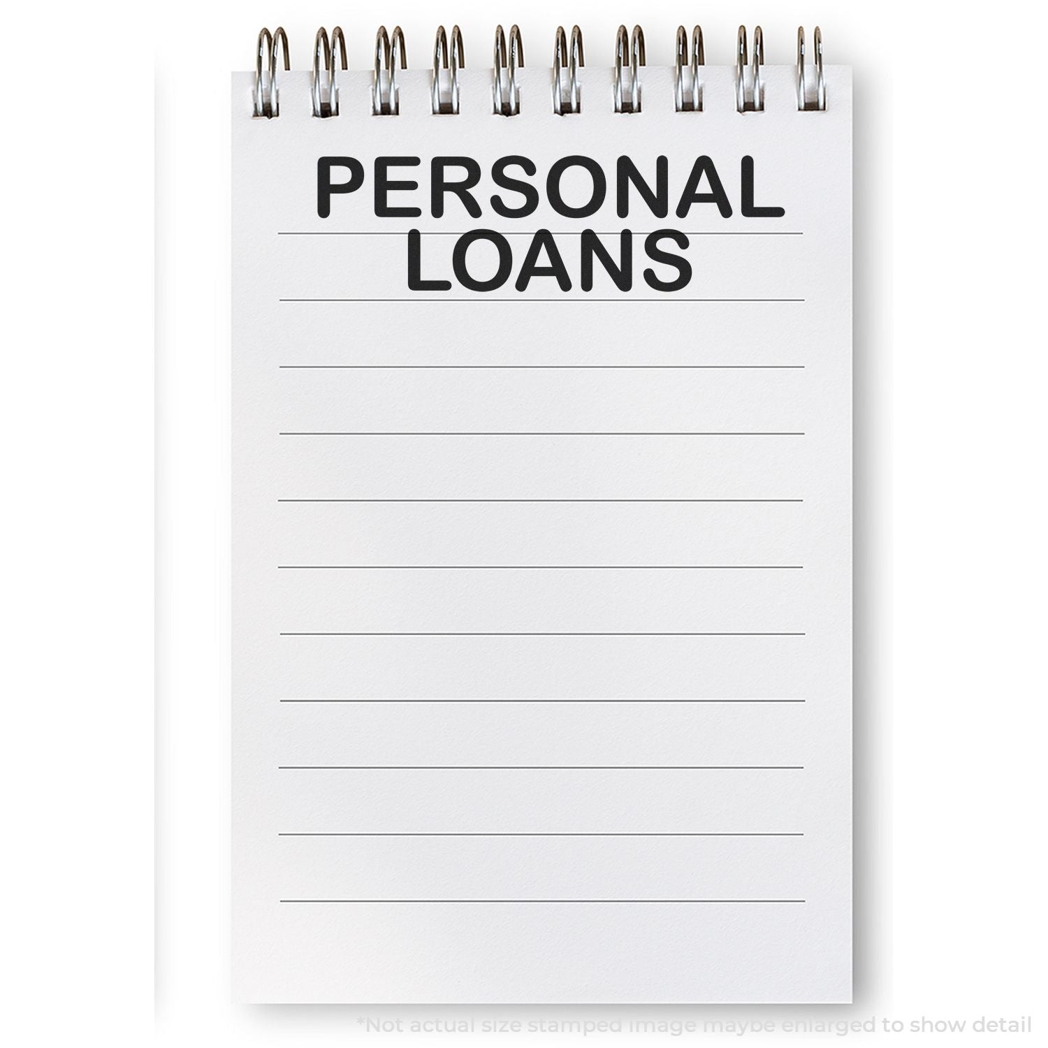 Personal loans application form template on a binder notebook page, highlighting personal loan details and documentation.