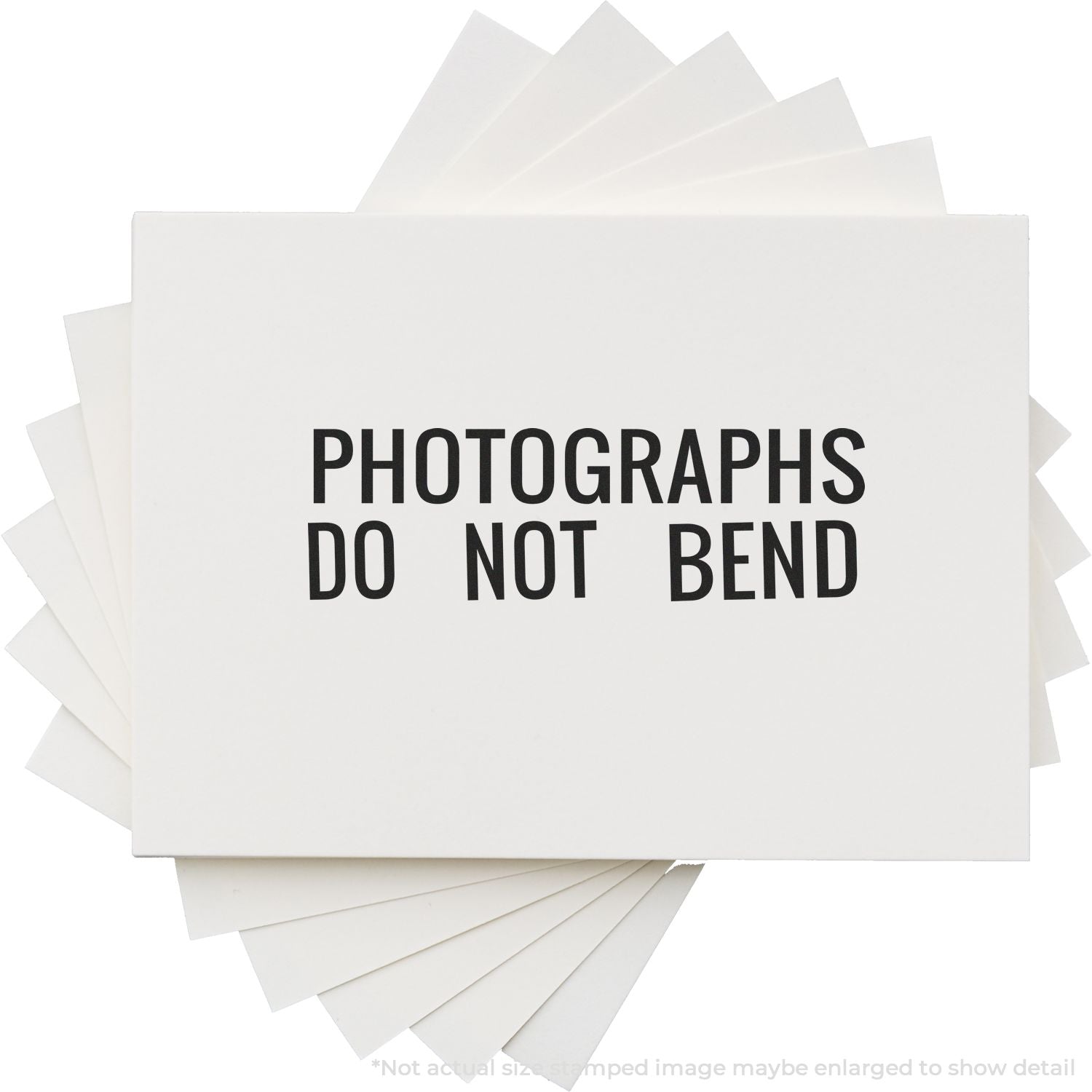 White photo mailer with PHOTOGRAPHS DO NOT BEND text, featuring protective photography print sleeves on a clean white background.