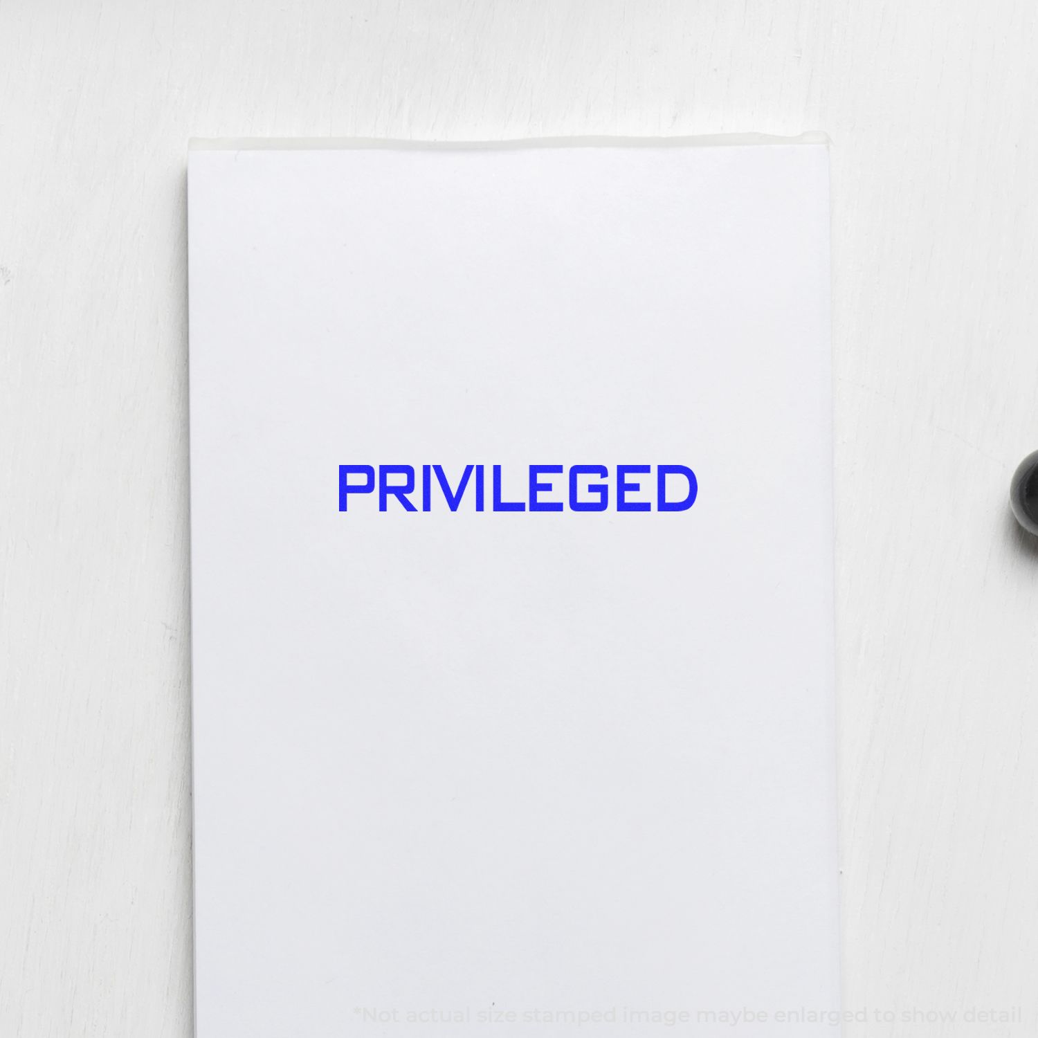 Privileged document cover with bold blue PRIVILEGED text, representing exclusive access or membership policy.