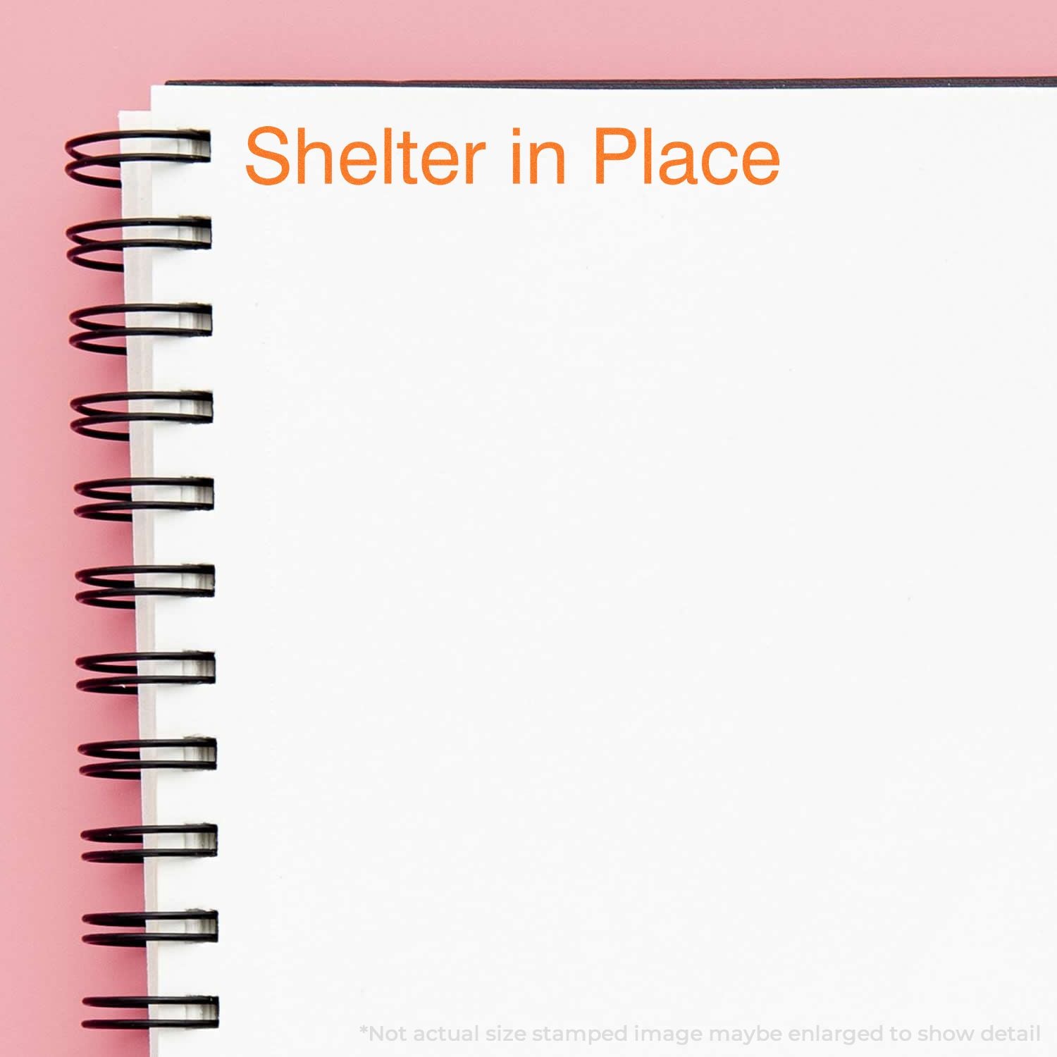 Shelter in Place theme on a spiral notebook cover, illustrating home safety during quarantine and public health guidance