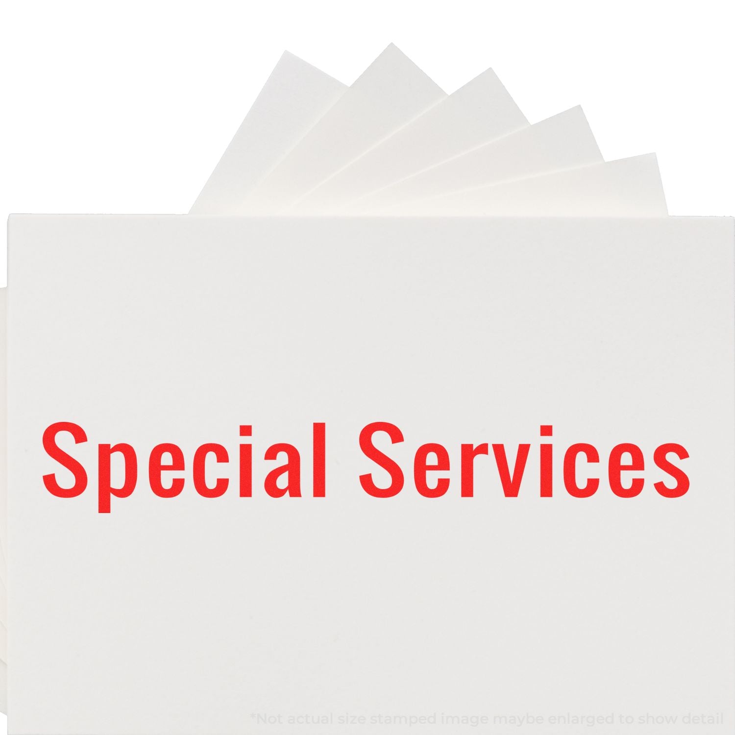 White file folder labeled Special Services showing branding for special services department or category.