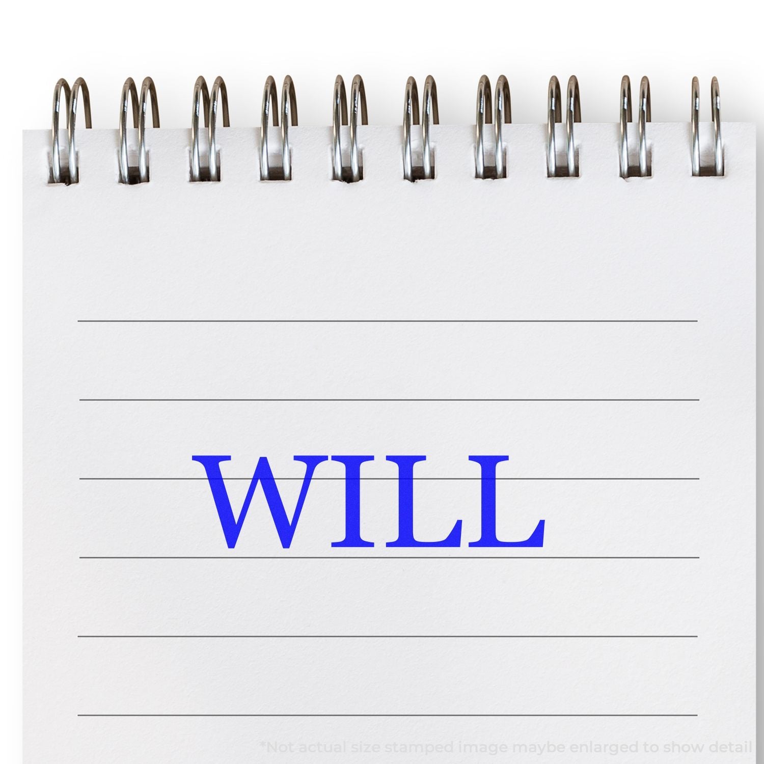 Document template showing metal binder rings on a will form labeled WILL for estate planning and legal paperwork.