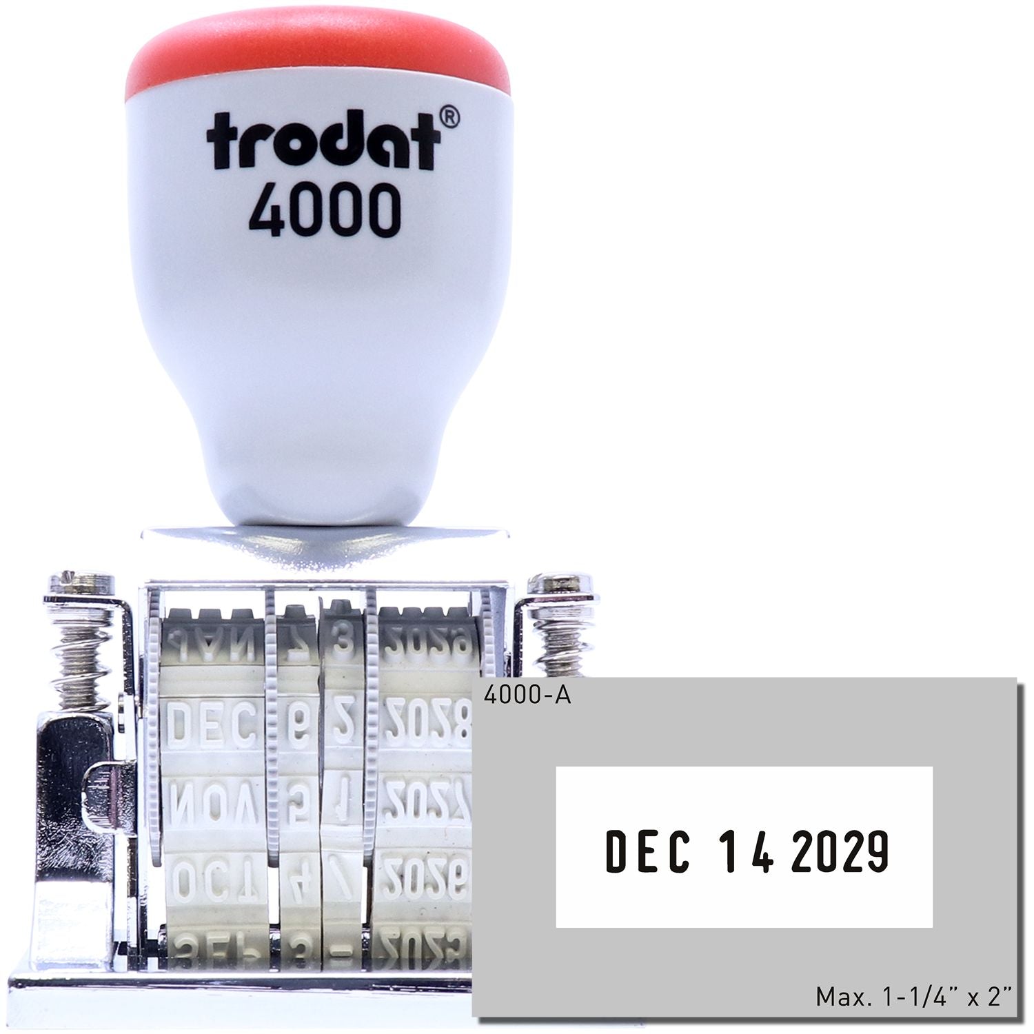 Trodat 4000-A Die Plate Date Stamp 1-1/4 x 2 Main Image
