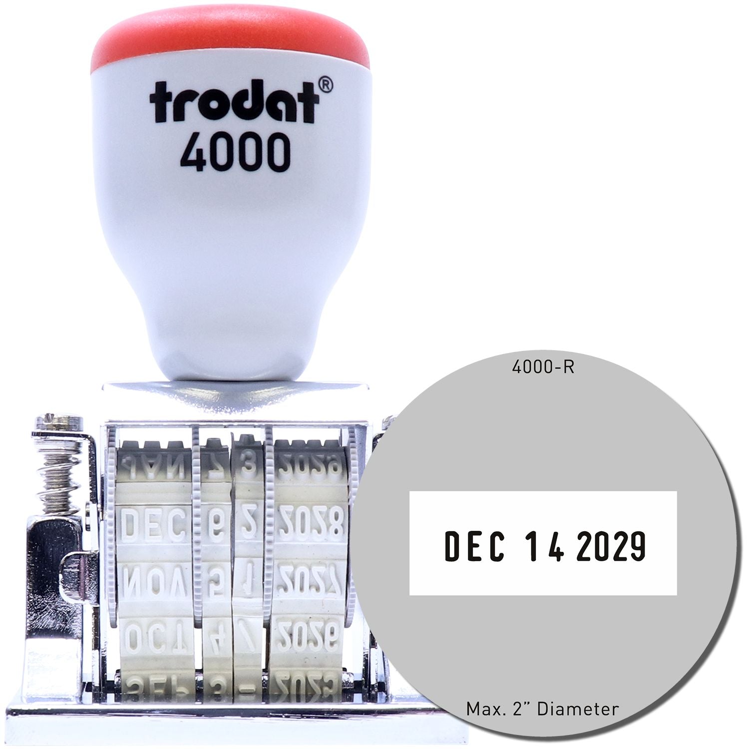 Trodat 4000-R Die Plate Date Stamp 2 Inch Diameter Main Image