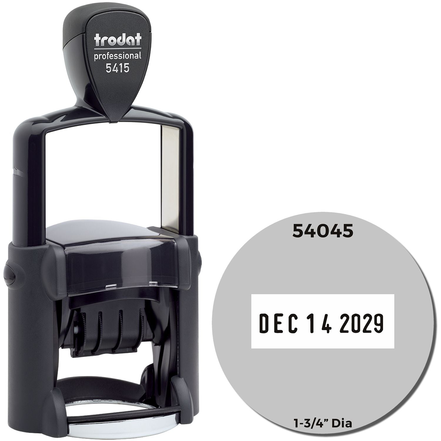 Trodat 54045 Heavy Duty Date Stamp 1-3/4 Diameter DS-54045 Main Image