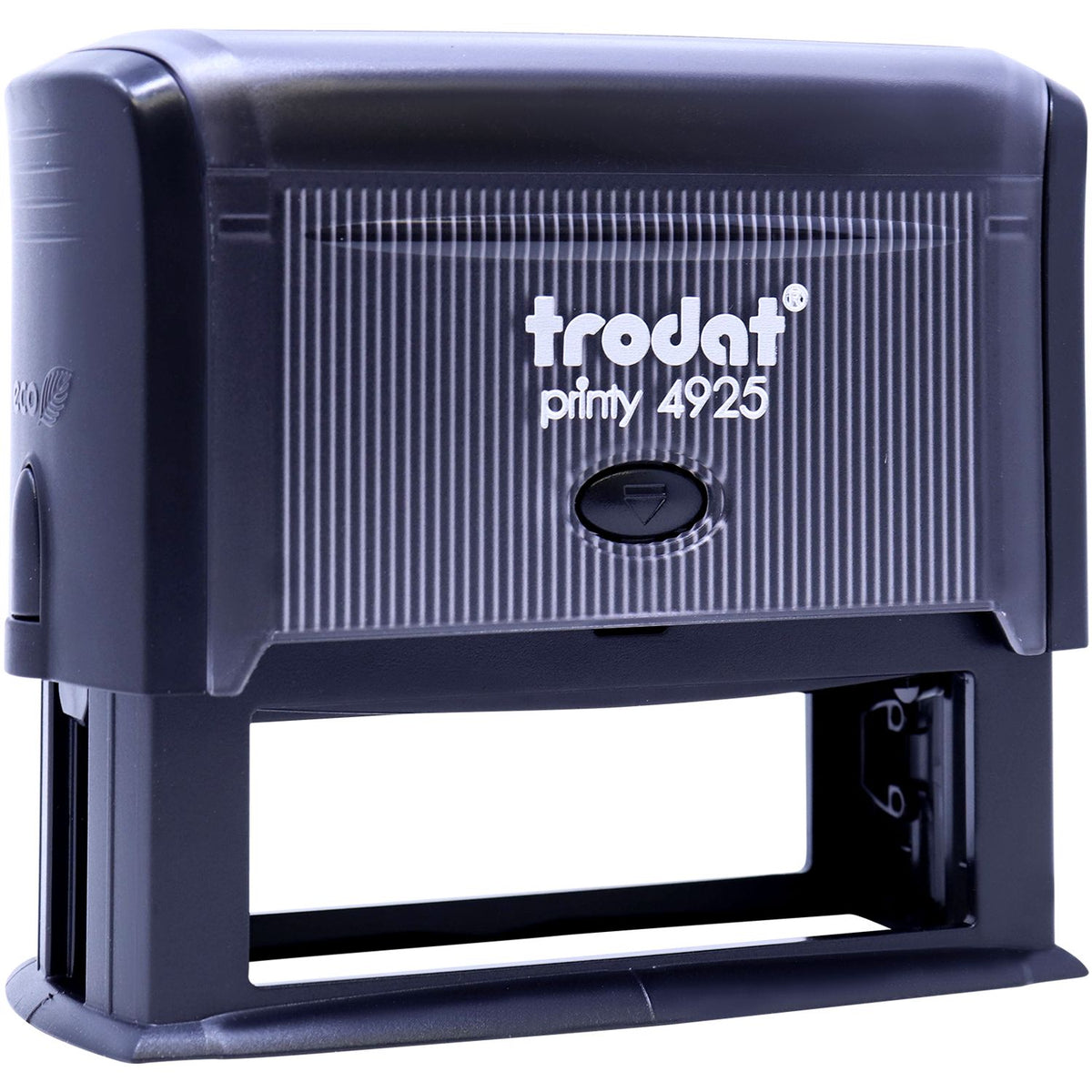 Trodat Printy 4925 self-inking rubber stamp in black plastic casing