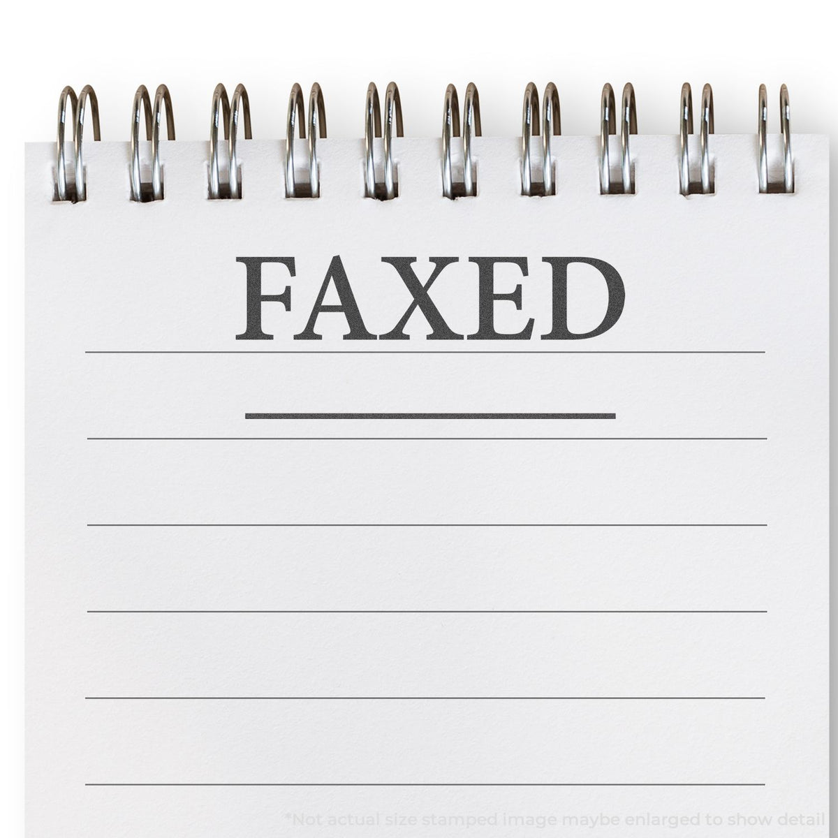 FAXED confirmation document with metal clips on top, showing a sent fax status stamp for business office communications paperwork.