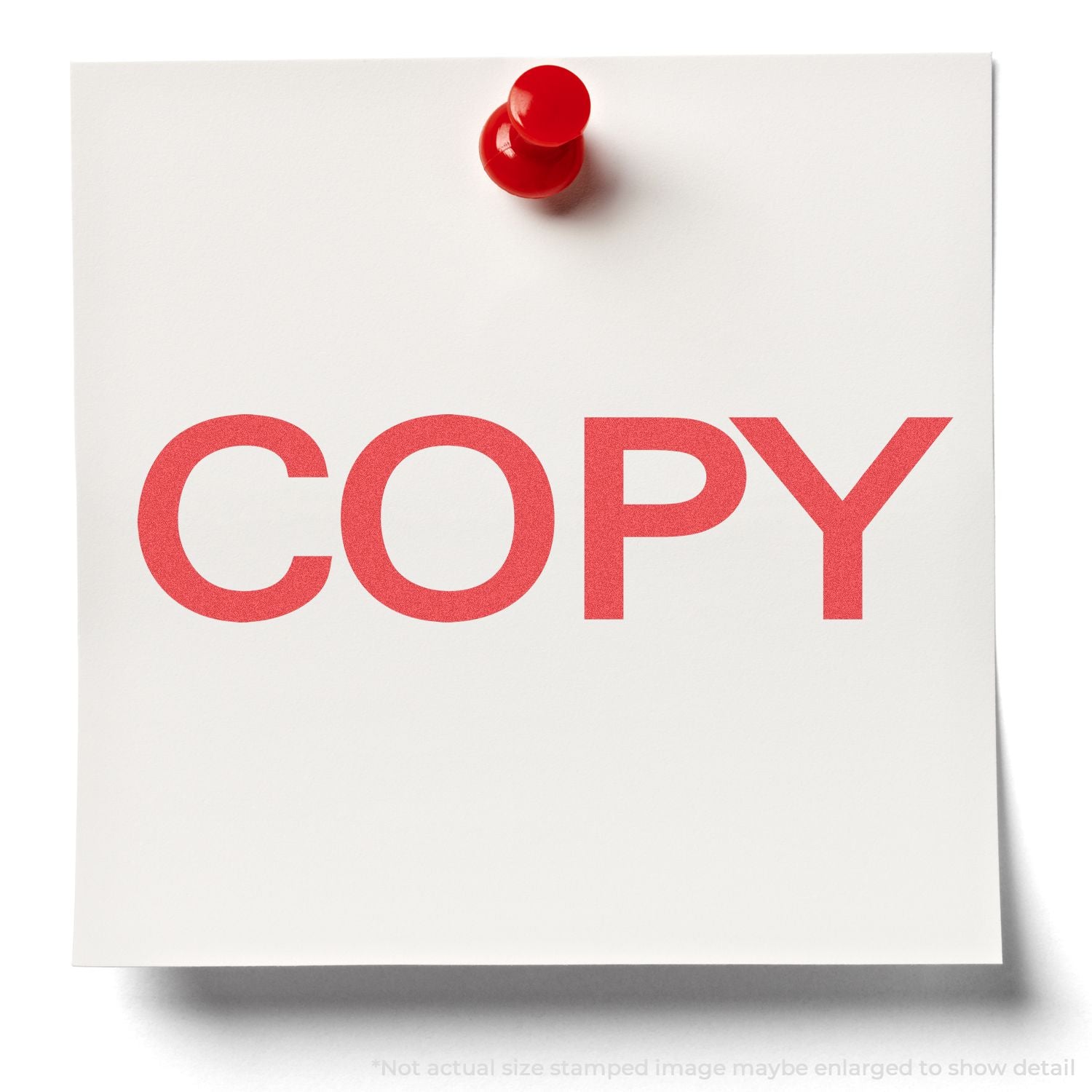 In Use Photo of Bold Red Copy Xstamper Stamp