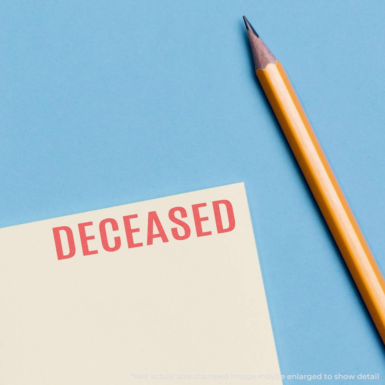 Pencil beside document marked DECEASED, highlighting death certificate, estate planning, and legal paperwork context