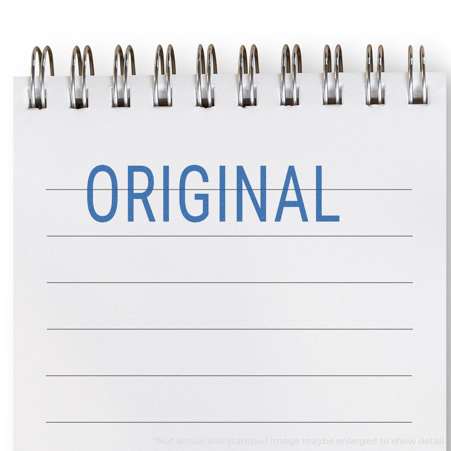 Stability original document design with stapled metal rings and blue ORIGINAL header over lined form template for contracts and forms.