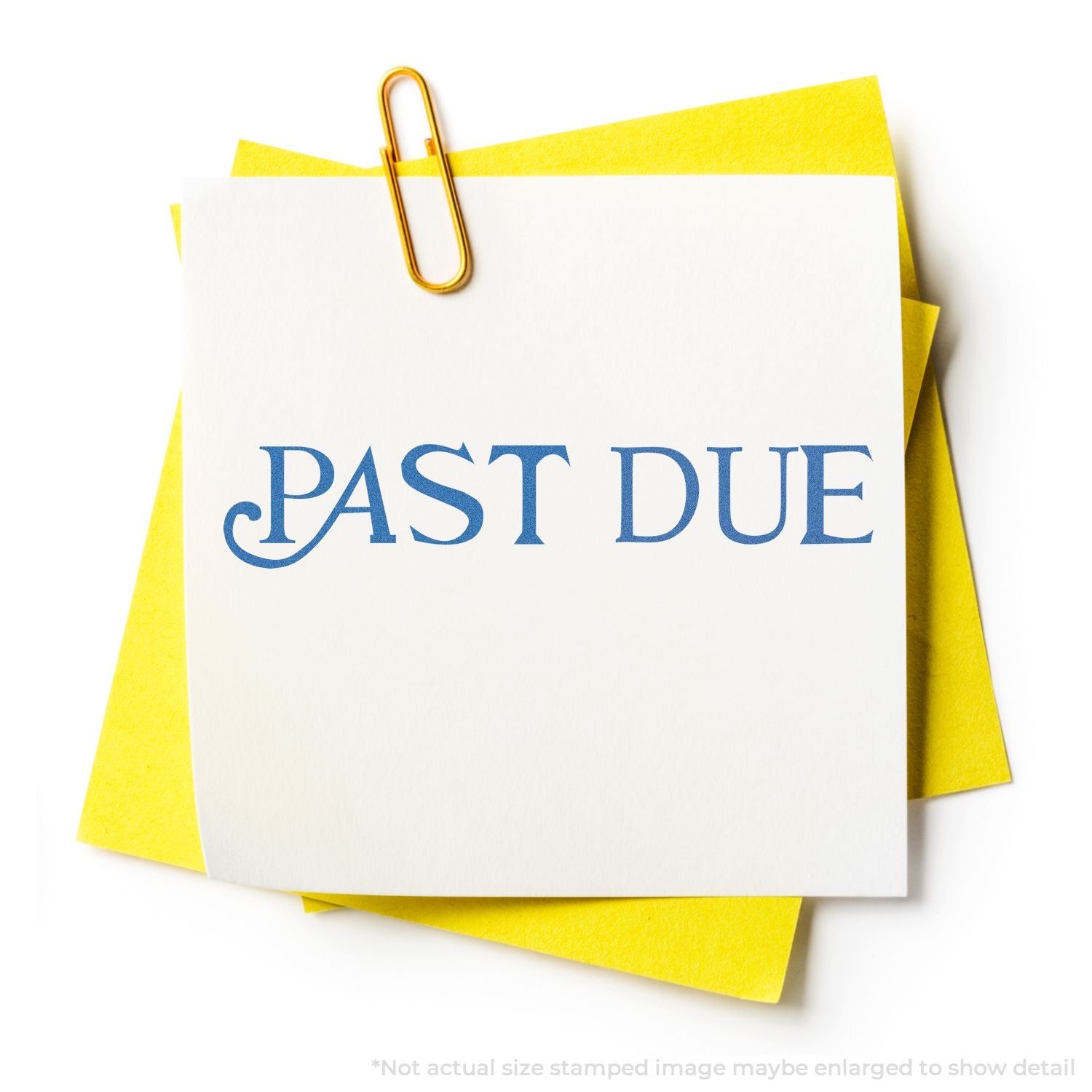 In Use Photo of Past Due Xstamper Stamp